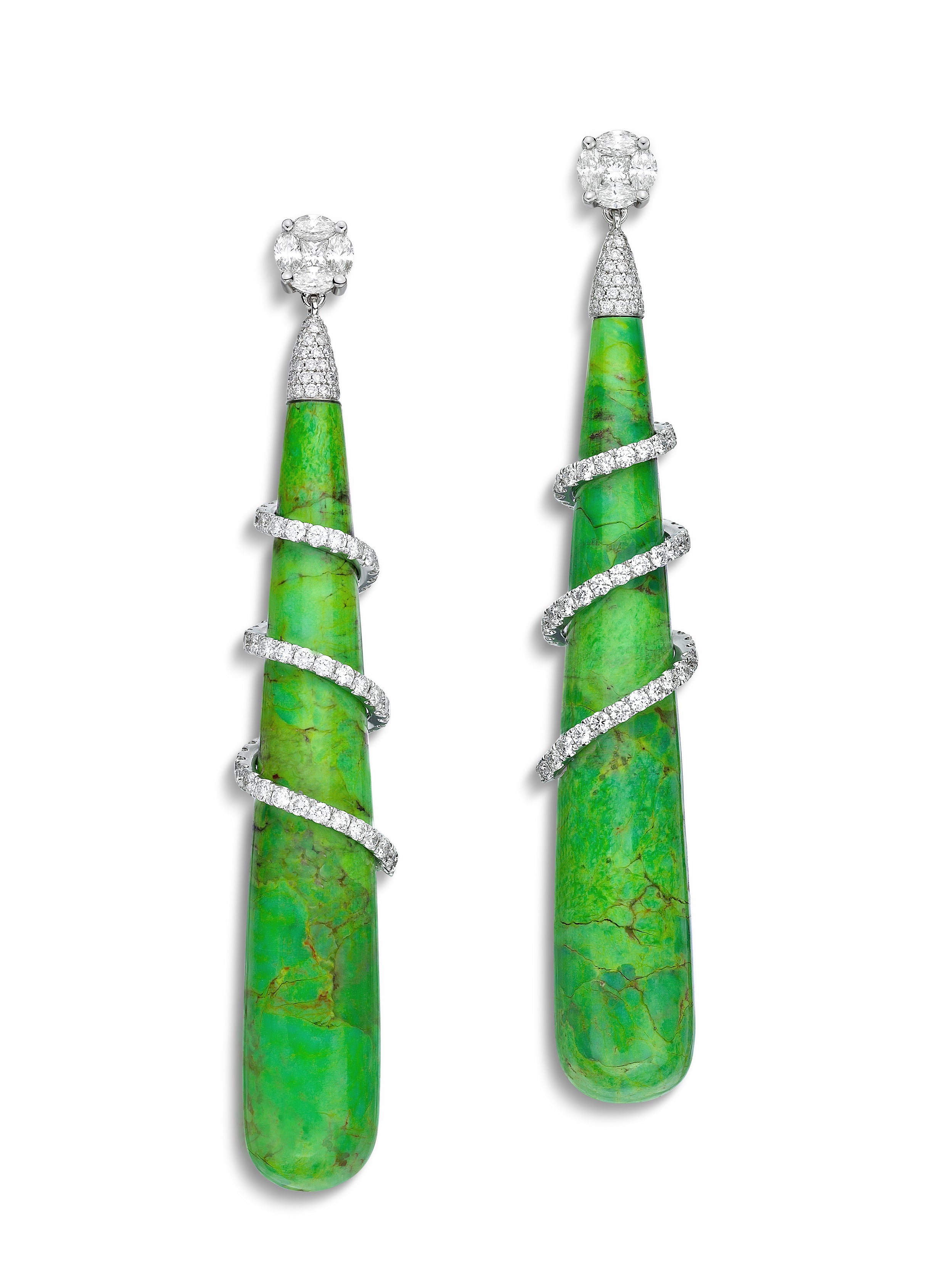 Earrings Minoo Vendome Green Turquoise