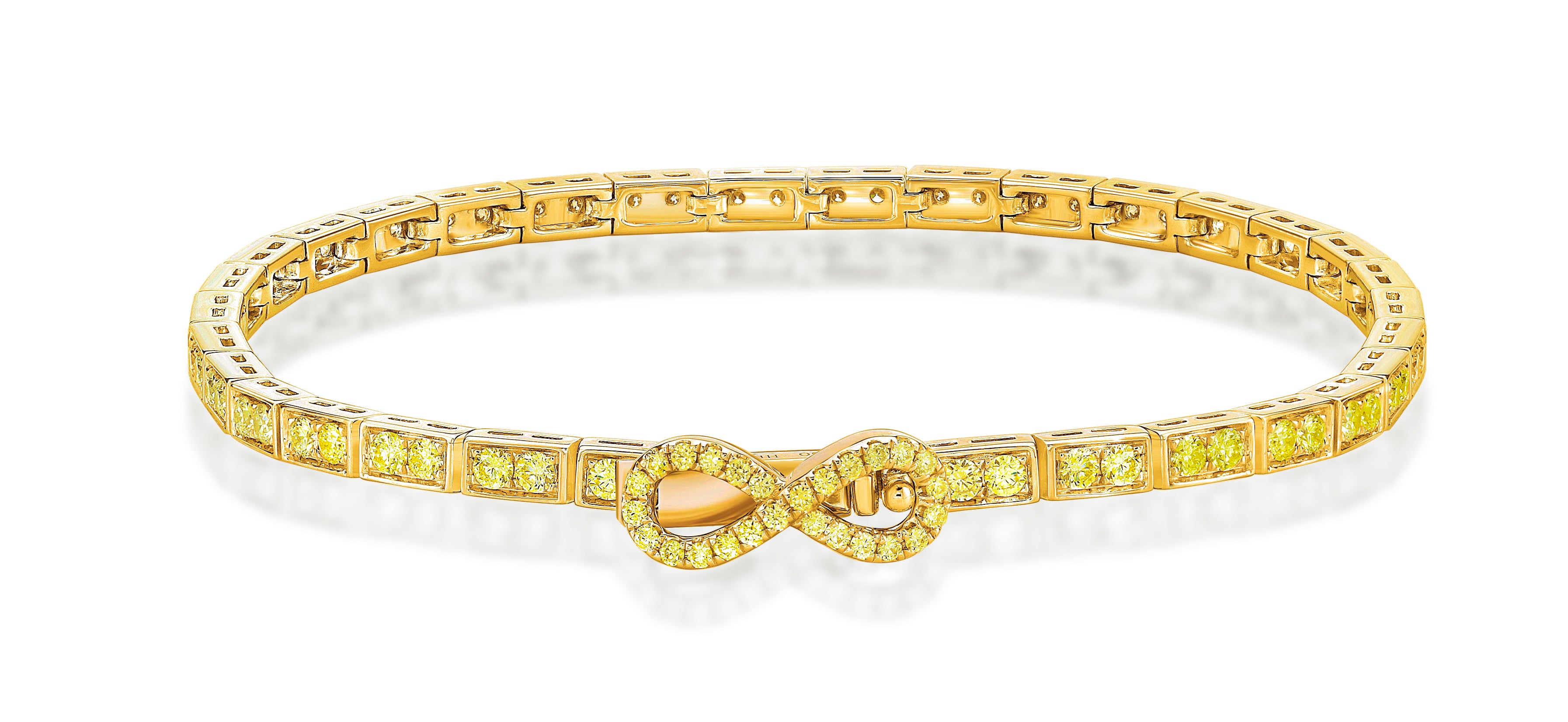Bracelet Fine Row Yellow Diamond