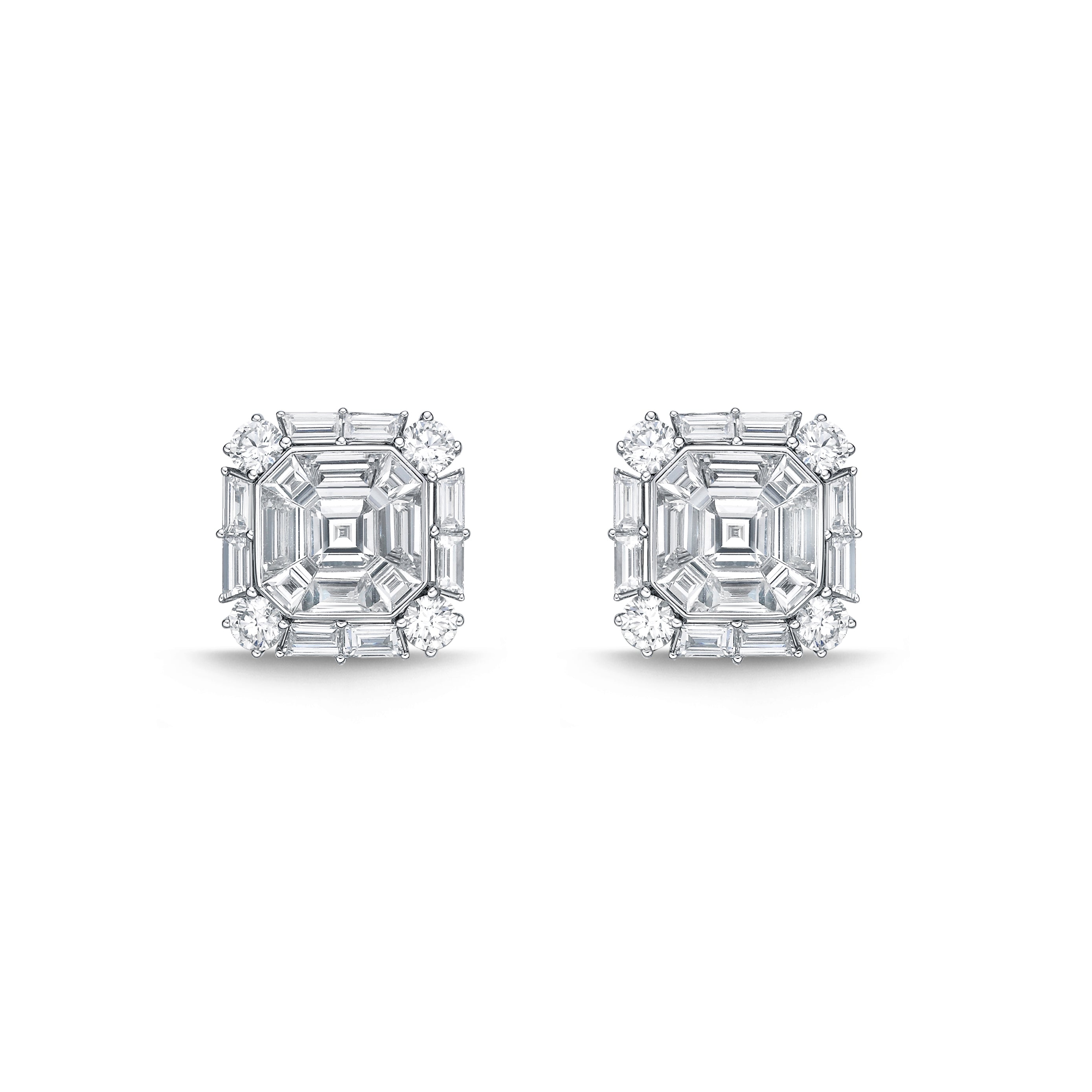Earrings Diamond Illusion Diamond