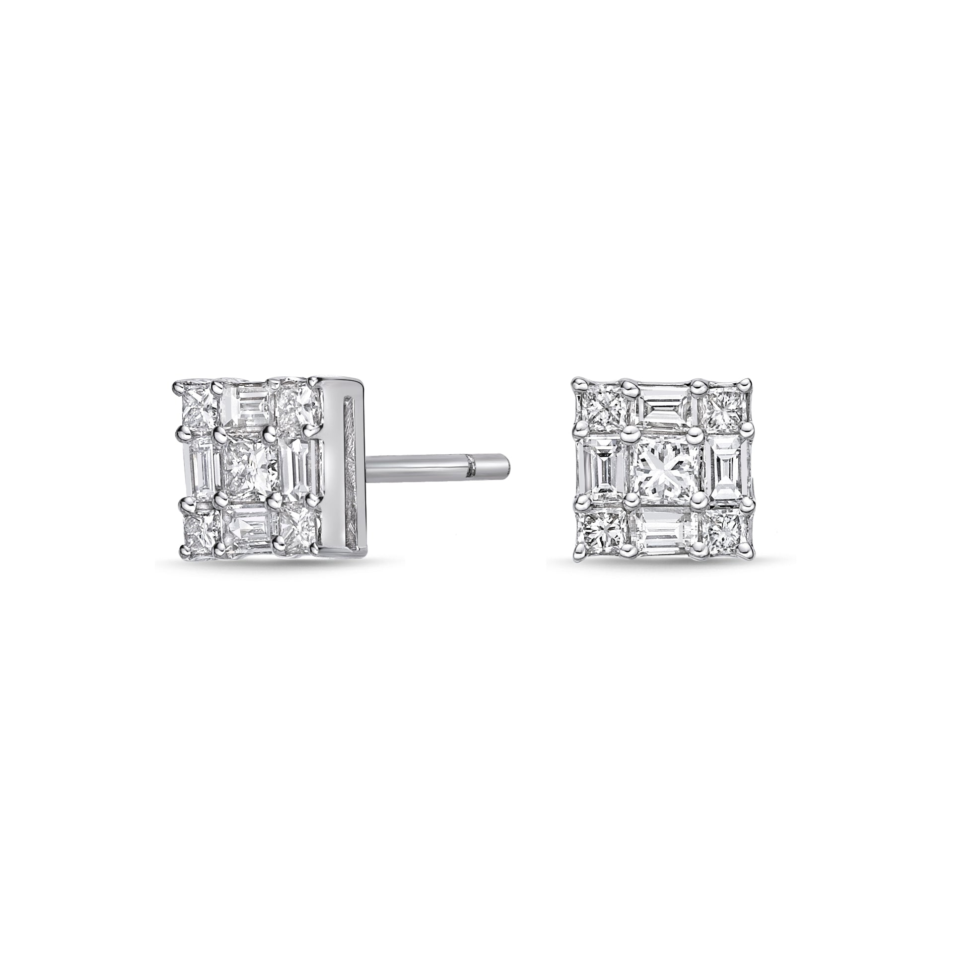 Earrings Diamond Illusion Diamond