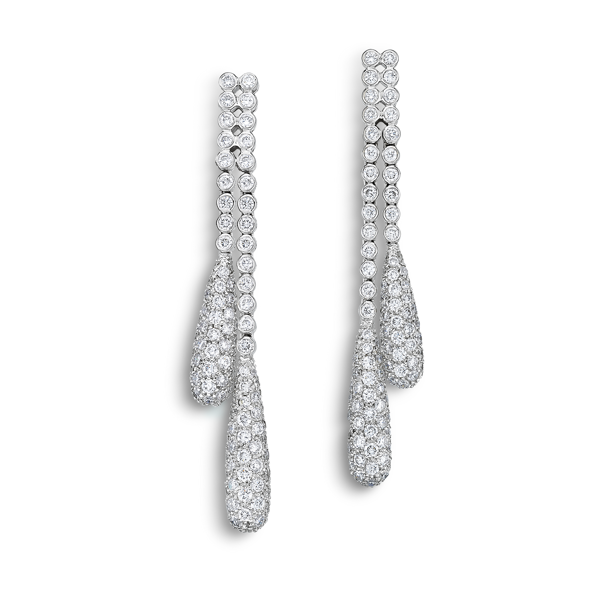Earrings 2 Drops Diamond