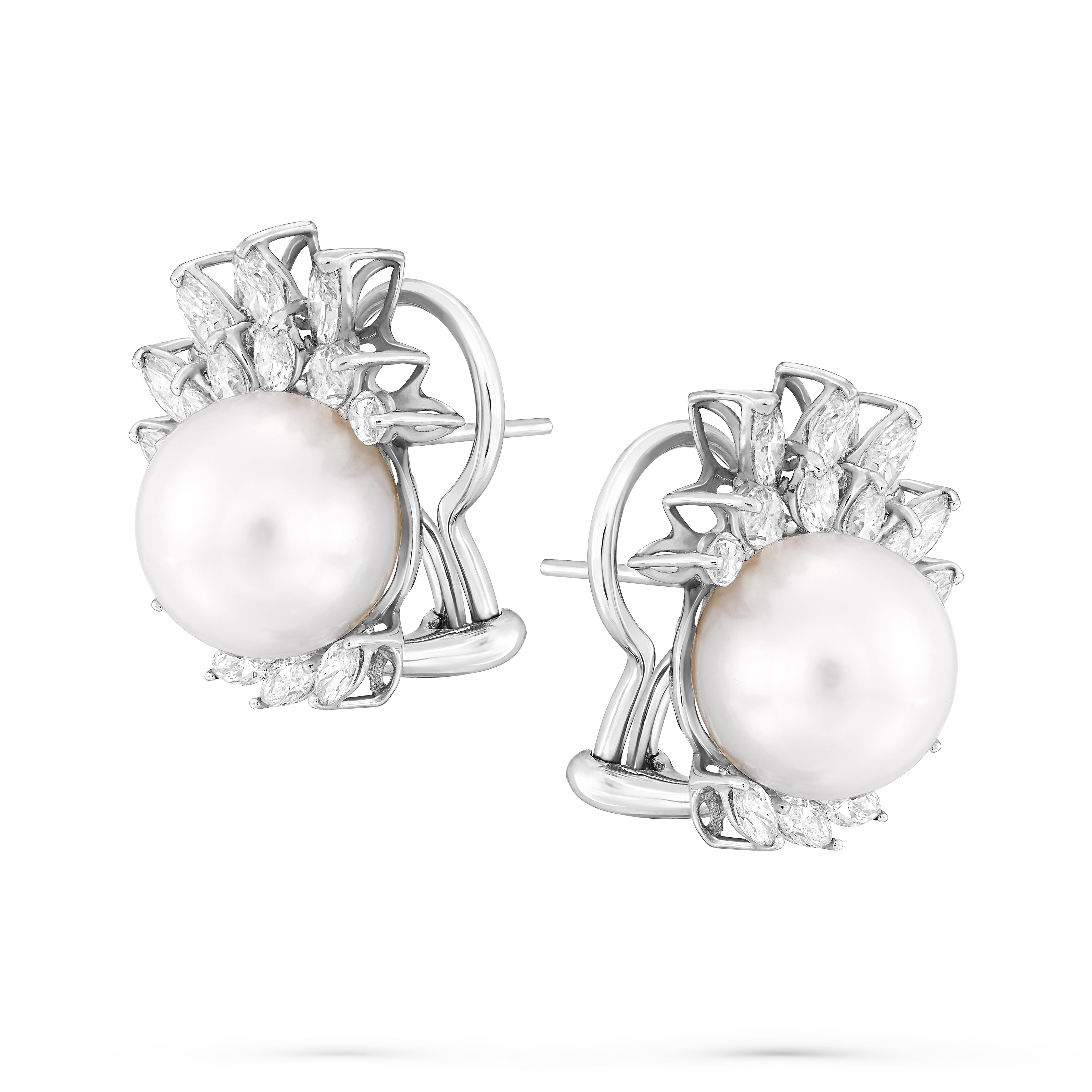Earrings Marquise Pearls