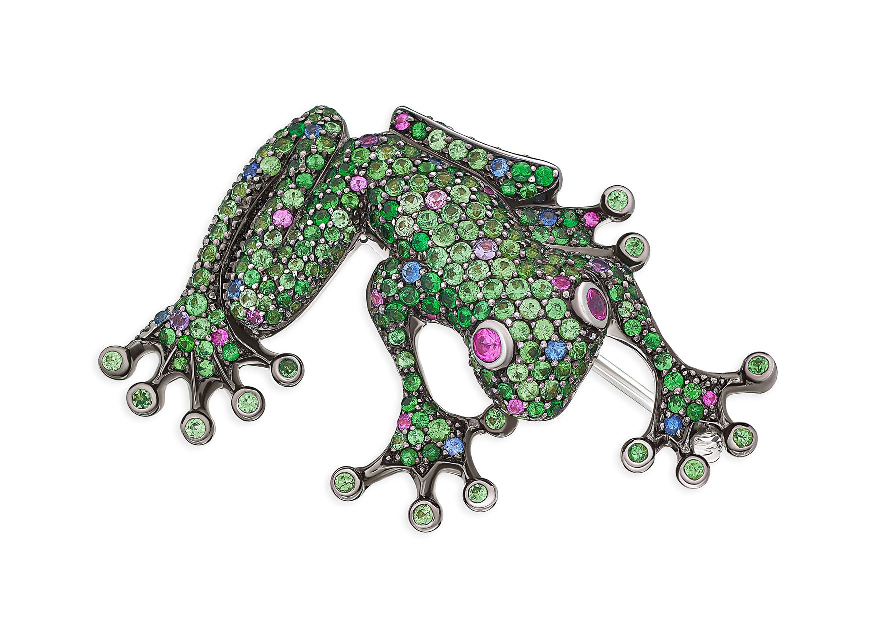 Brooch Small Green Frog