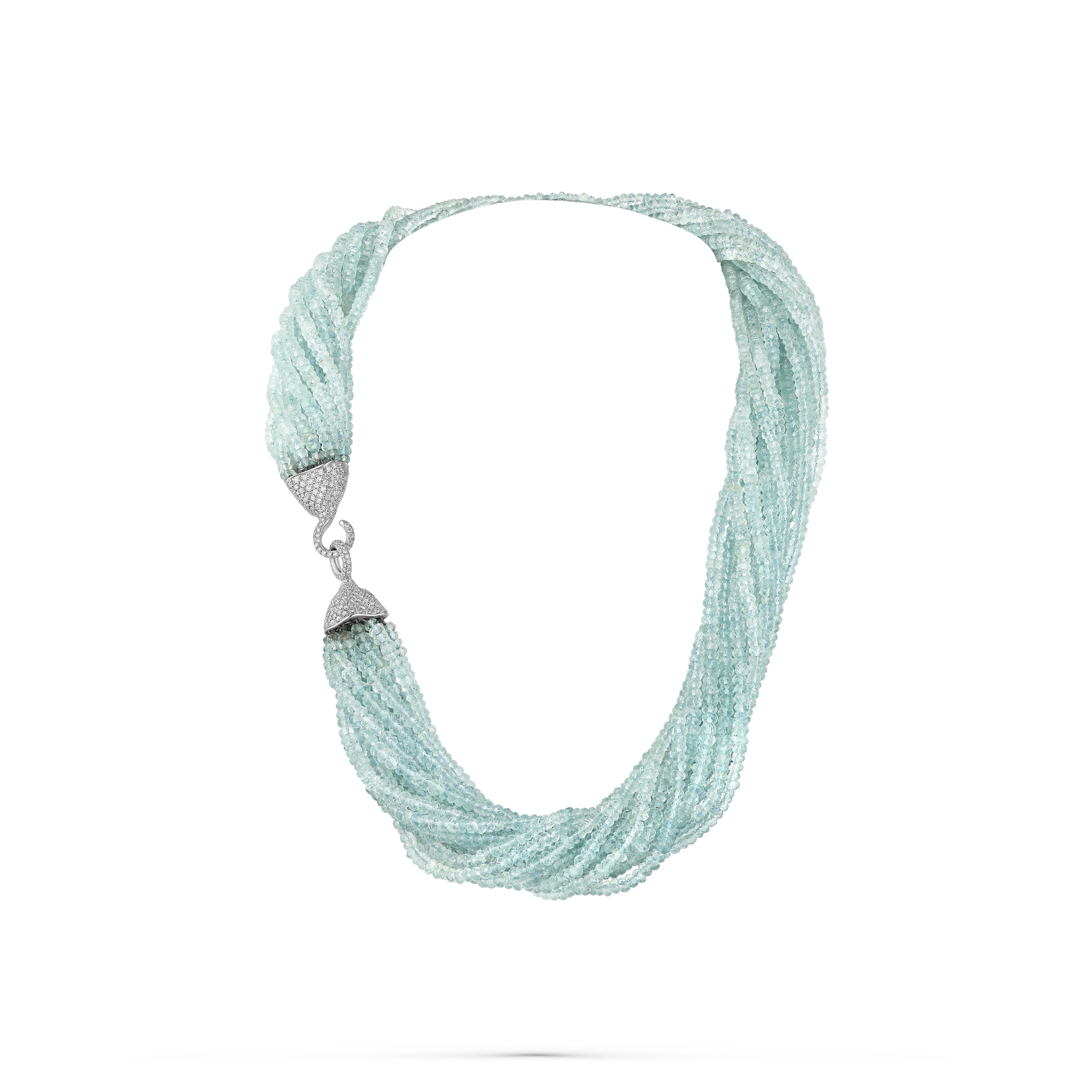 Necklace Waterfall Aquamarine