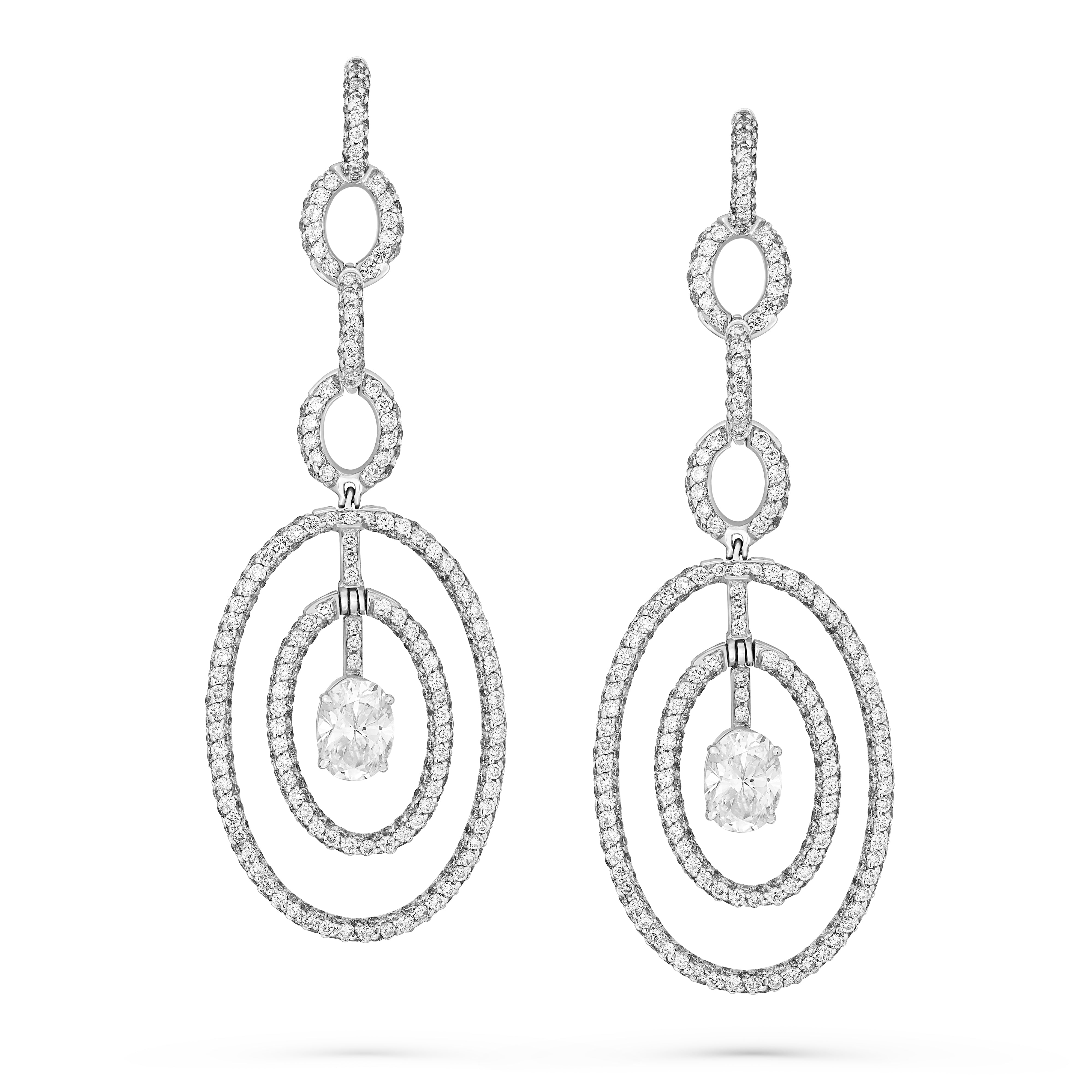 Earrings Oval Circles