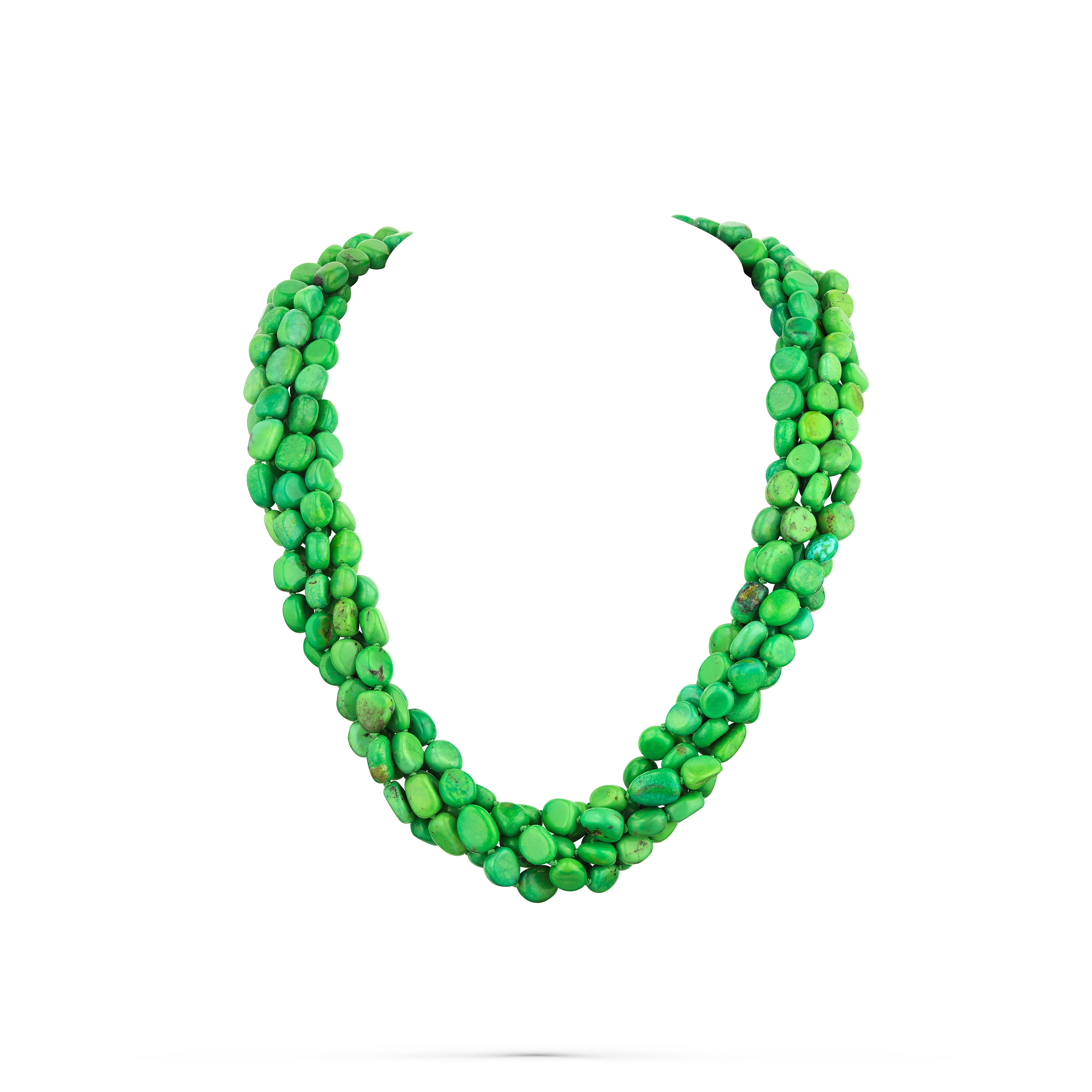 Necklace Green Turquoise 5 Rows