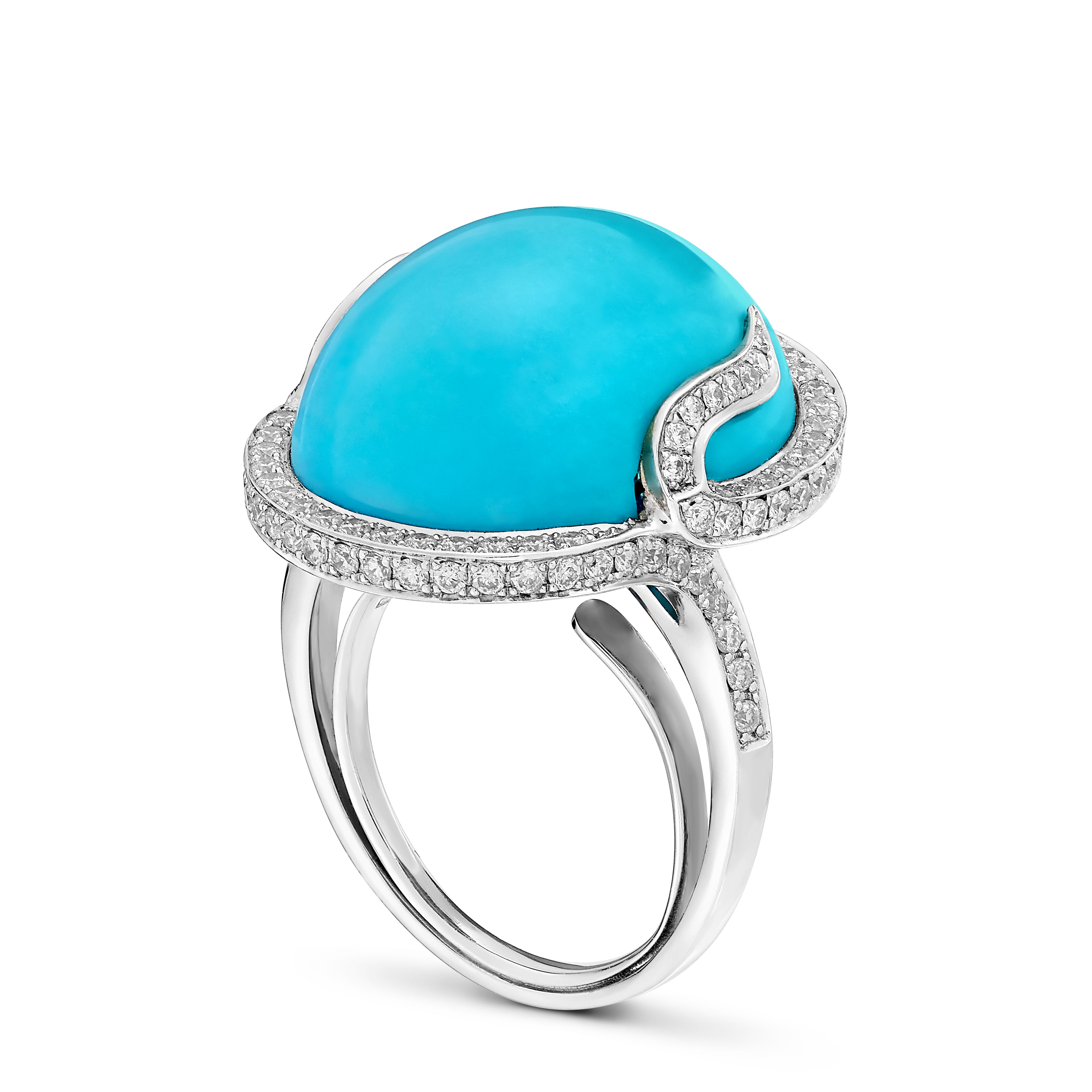 Ring Arabesque Blue Turquoise #55