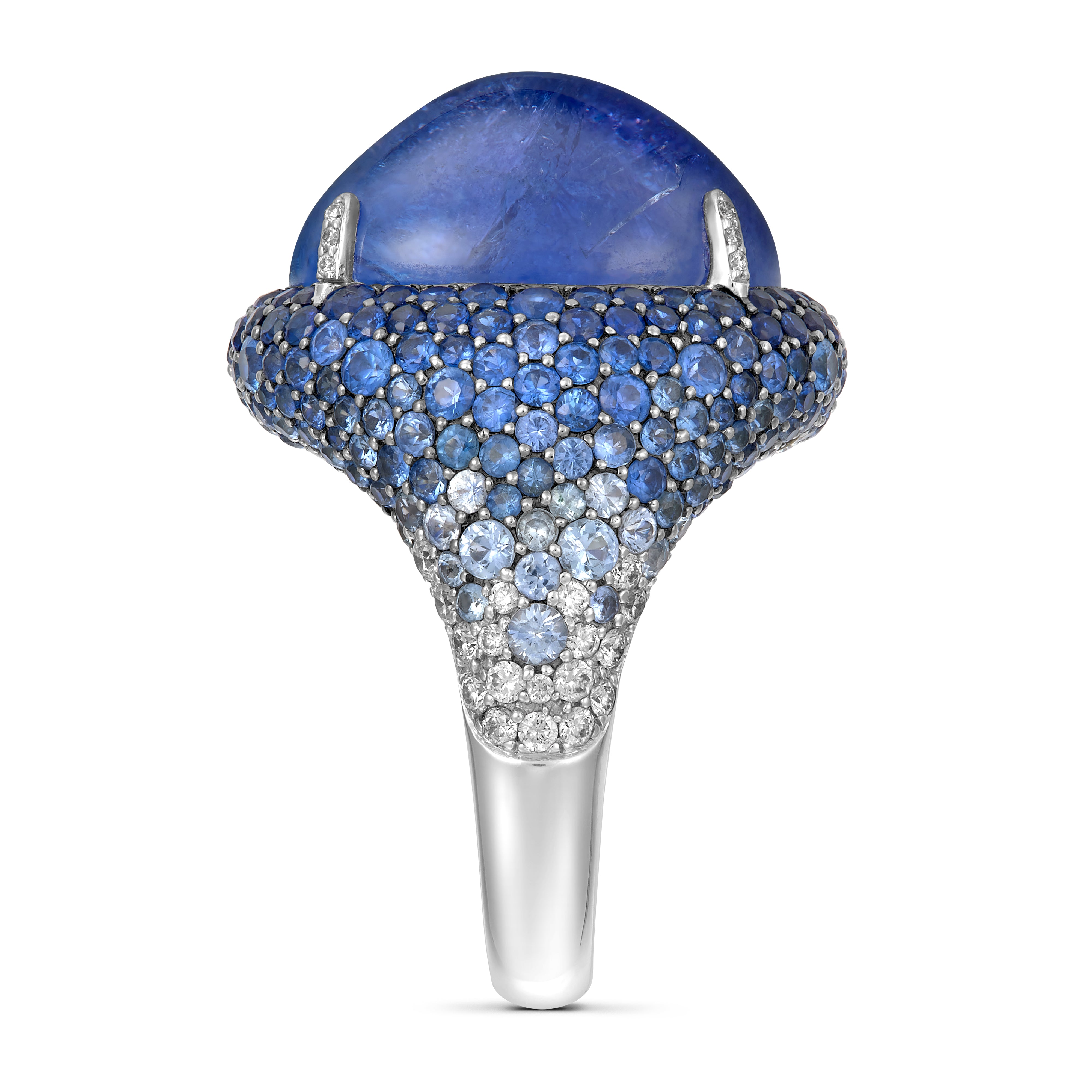 Ring Blue Moon Bloom Tanzanite #54