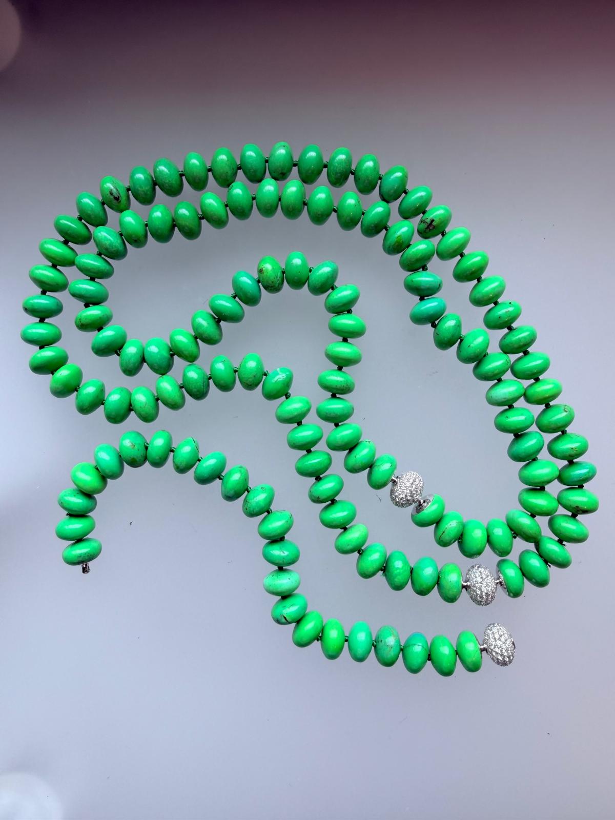 Necklace set Green Turquoise with bracelet