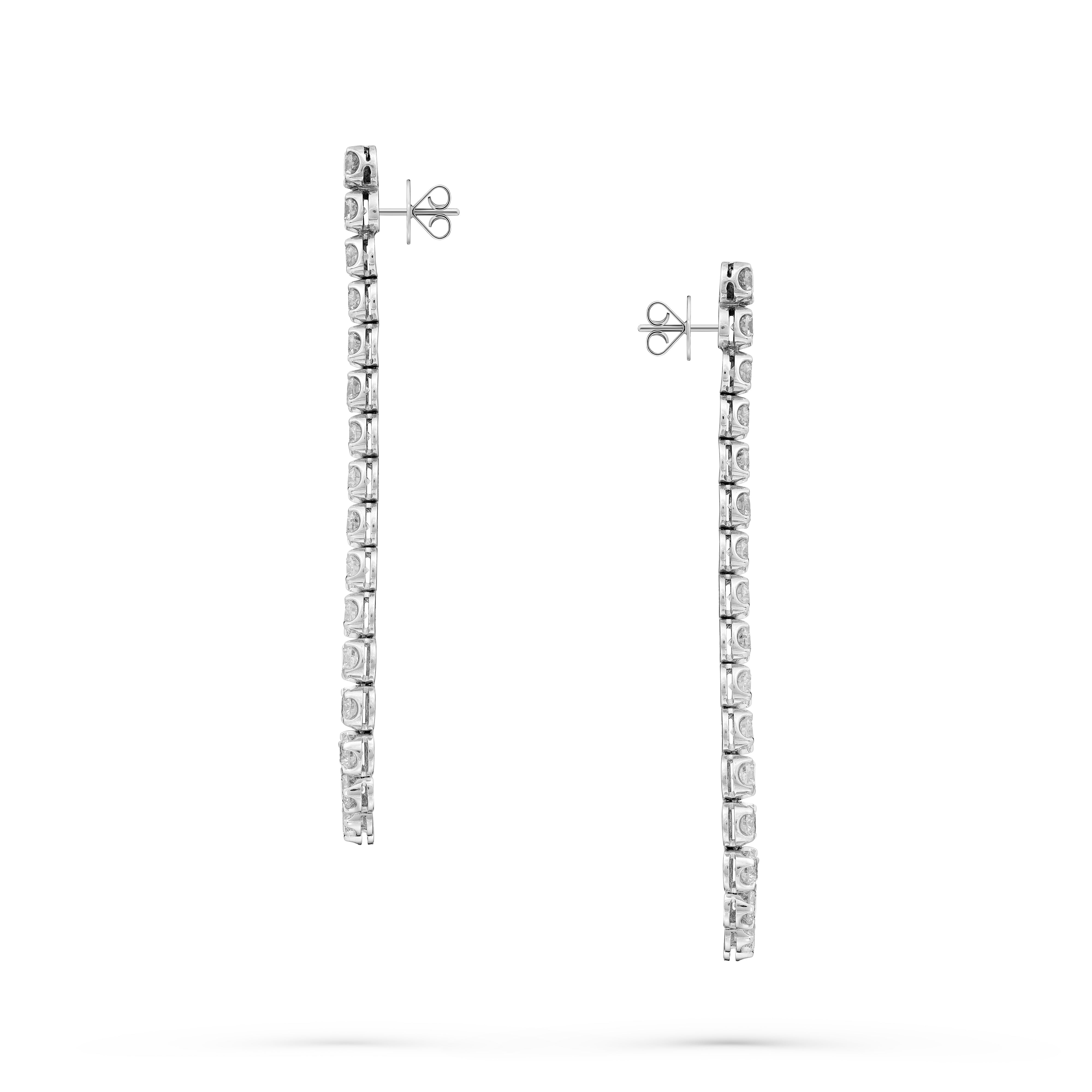 Earrings Loop of Diamonds