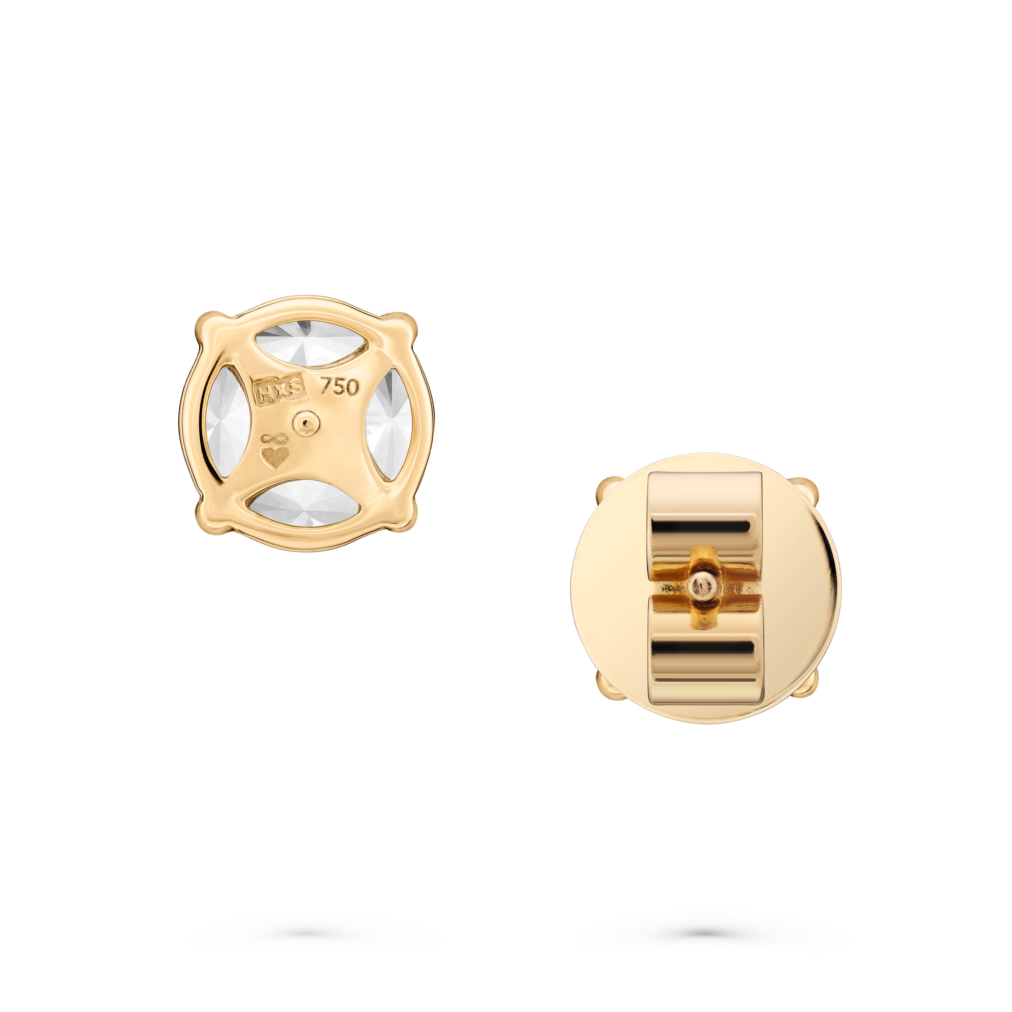 Earrings Pixie Dust "look like 2,00ct" Yellow Gold