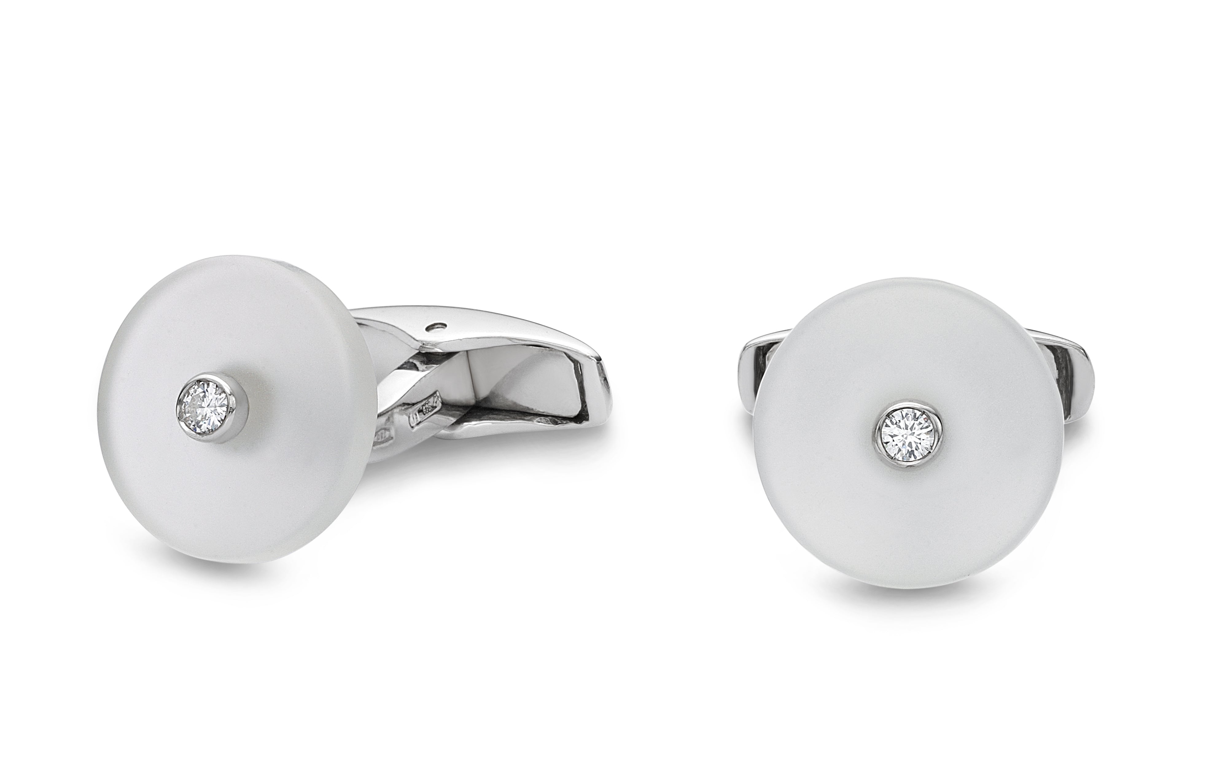 Cufflinks Rock Crystal