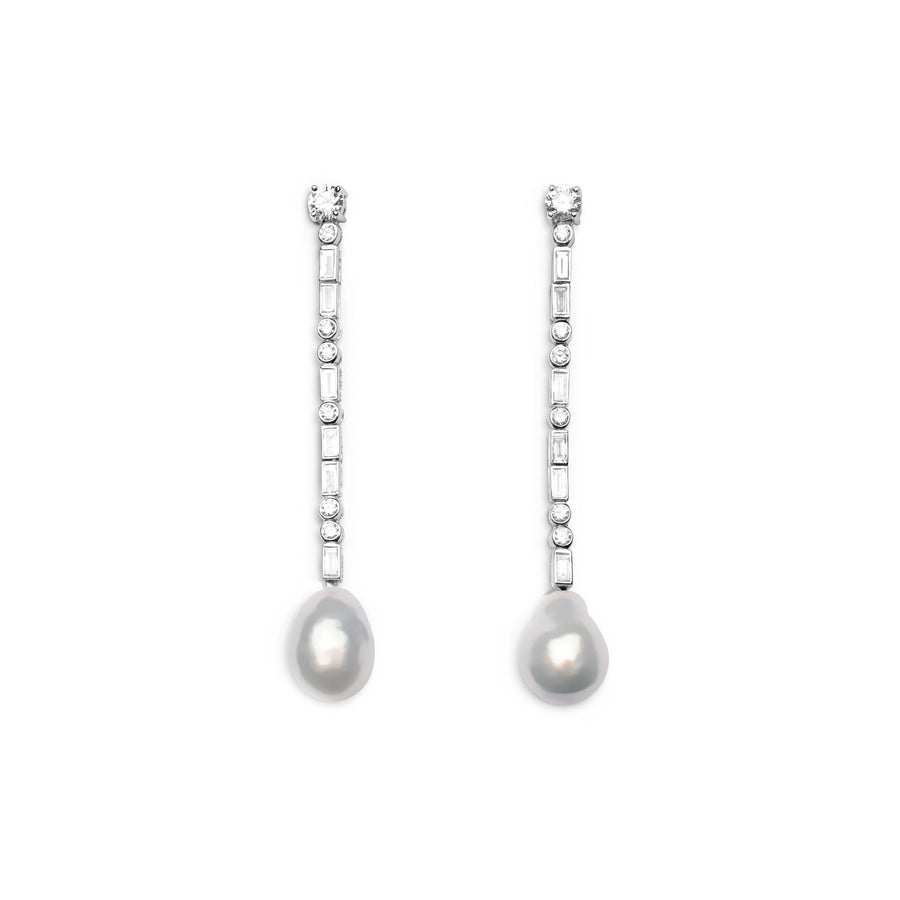 Earrings Freshwater Pearls Grey