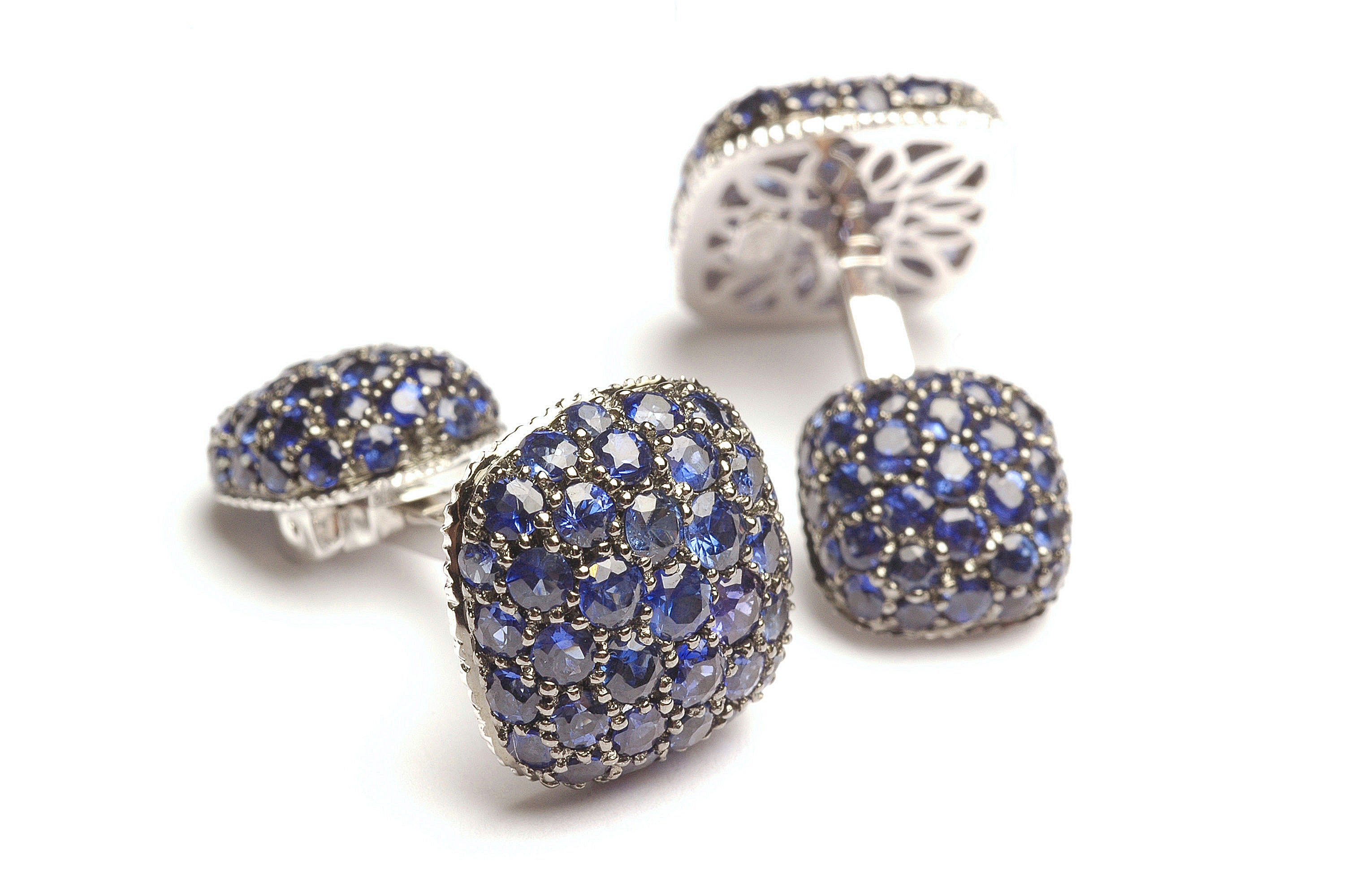 Cufflinks Pavé Blue Sapphire