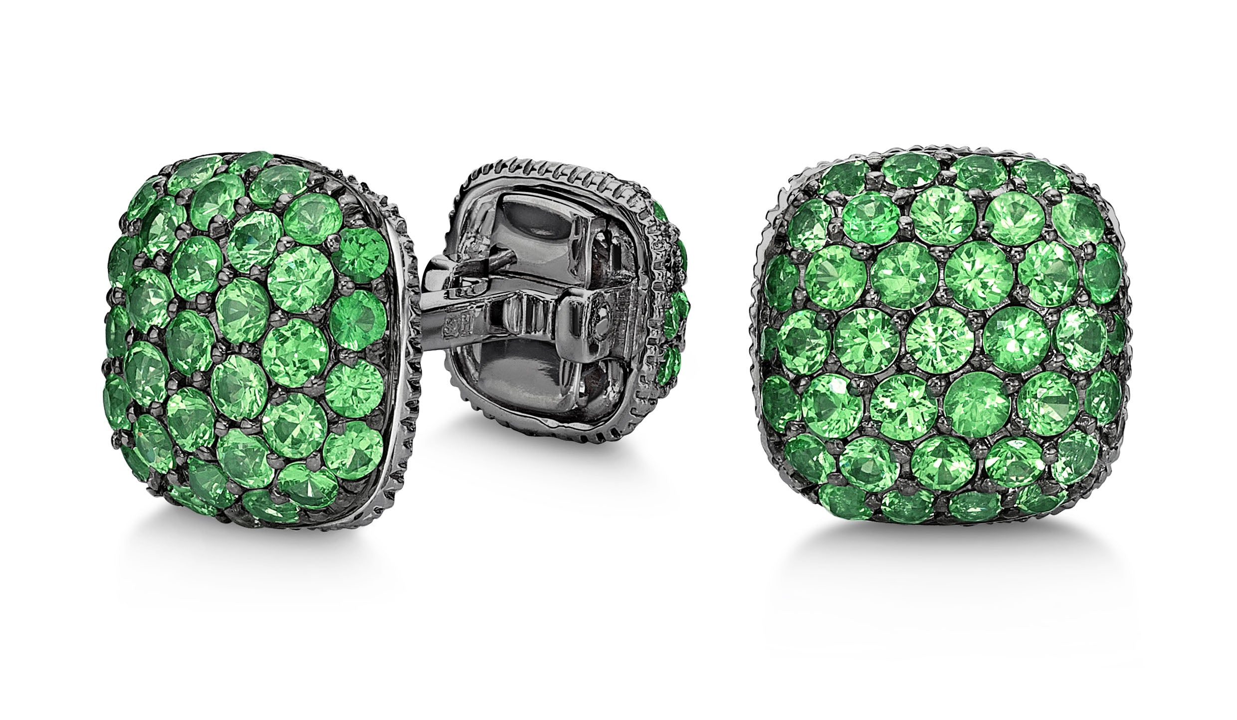 Cufflinks Pavé Tsavorite