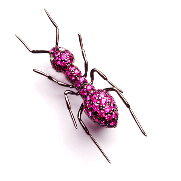 Brooch Ant Pink Sapphire