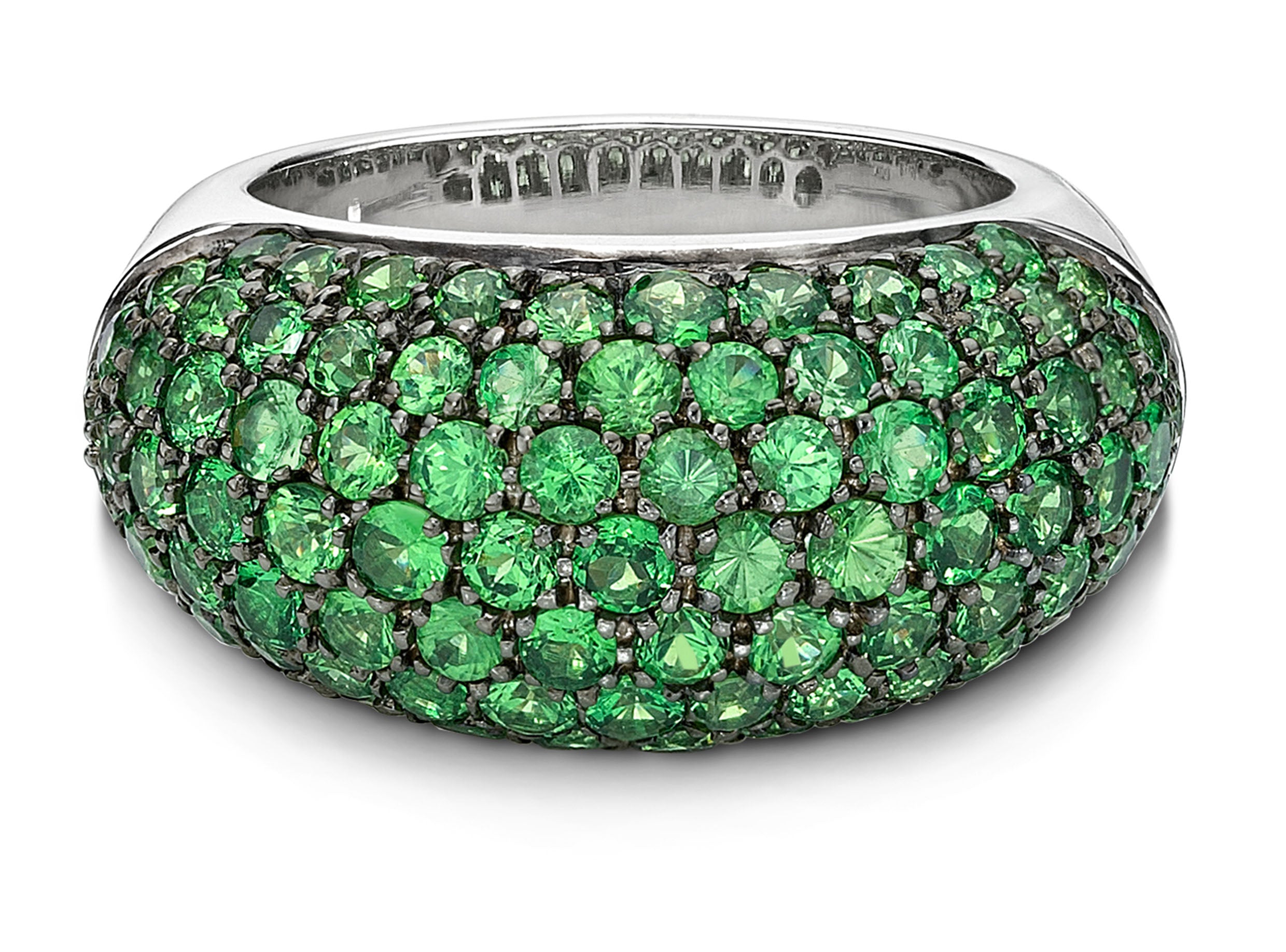 Ring Pavé Wide Tsavorite #53