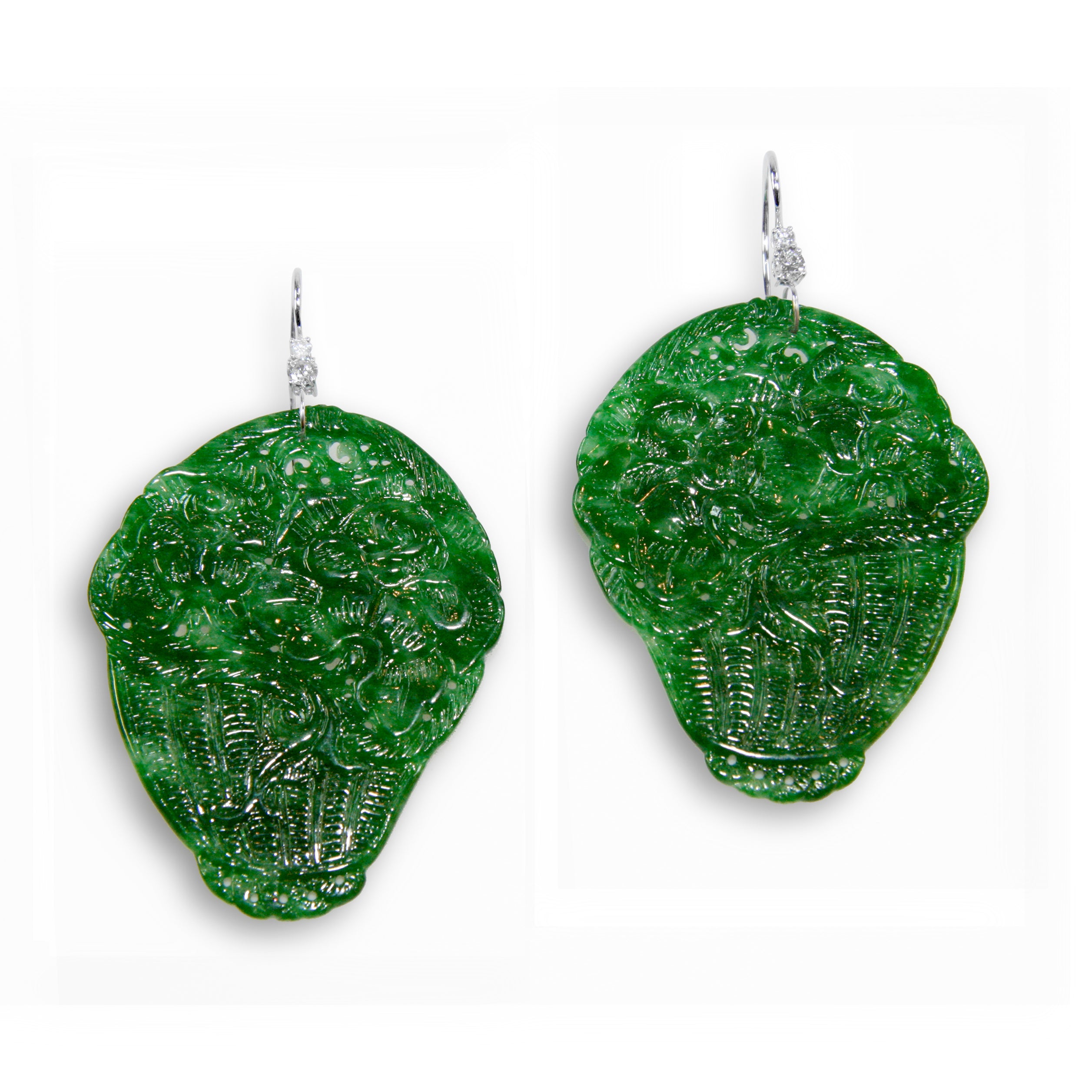Earrings Ninette Green Jade