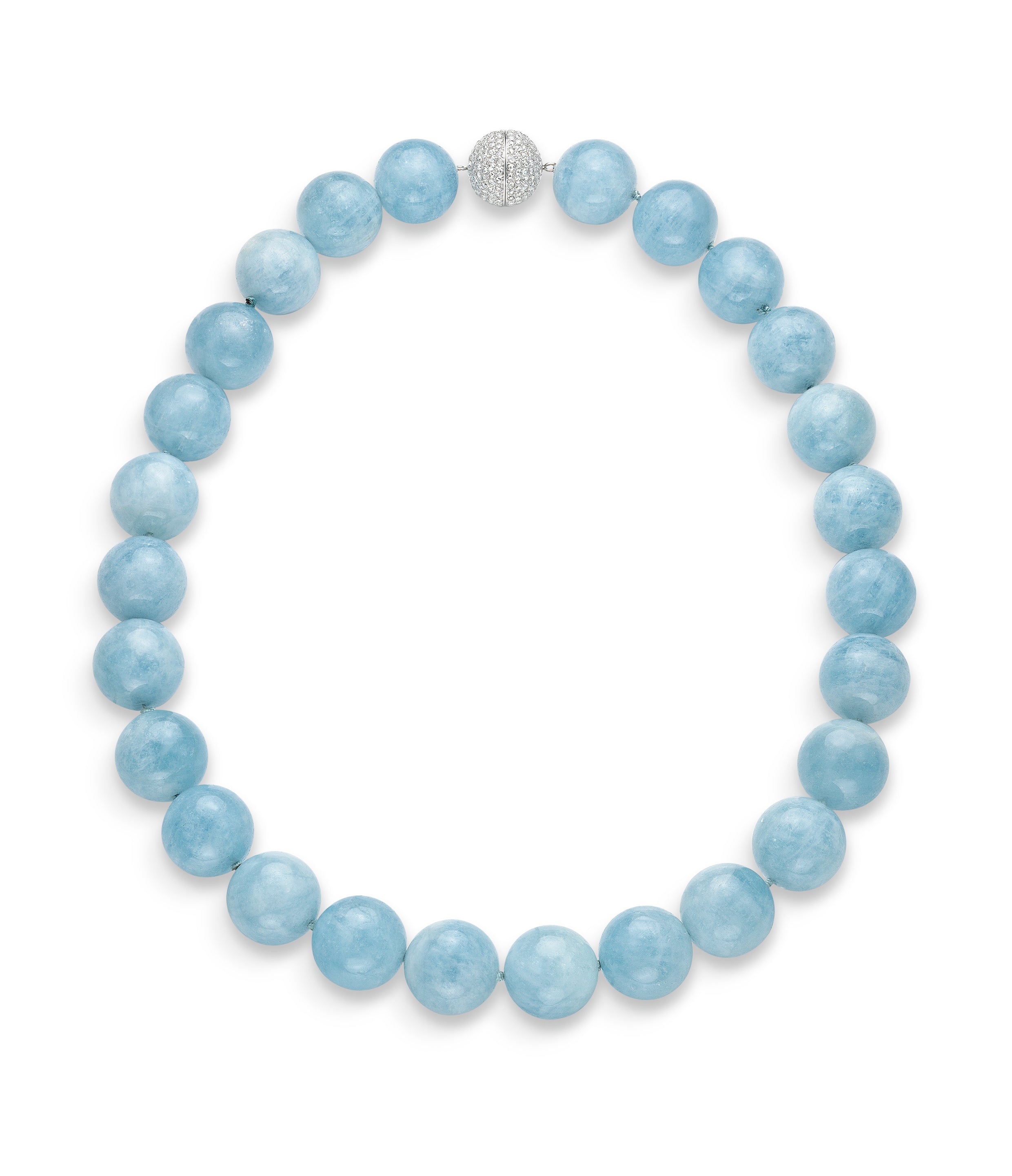 Necklace Aquamarine 26 Balls
