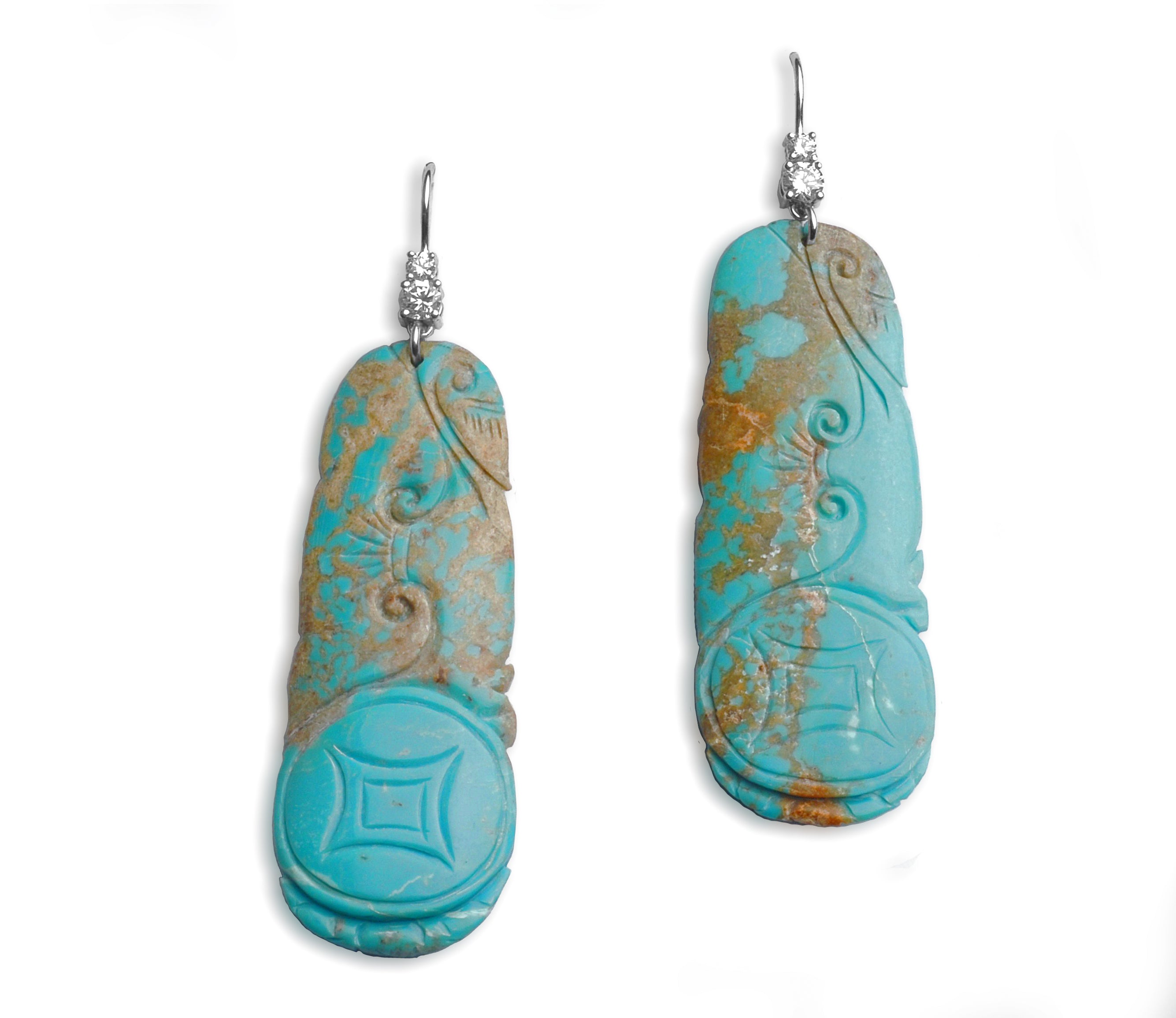 Earrings Ninette Blue Turquoise