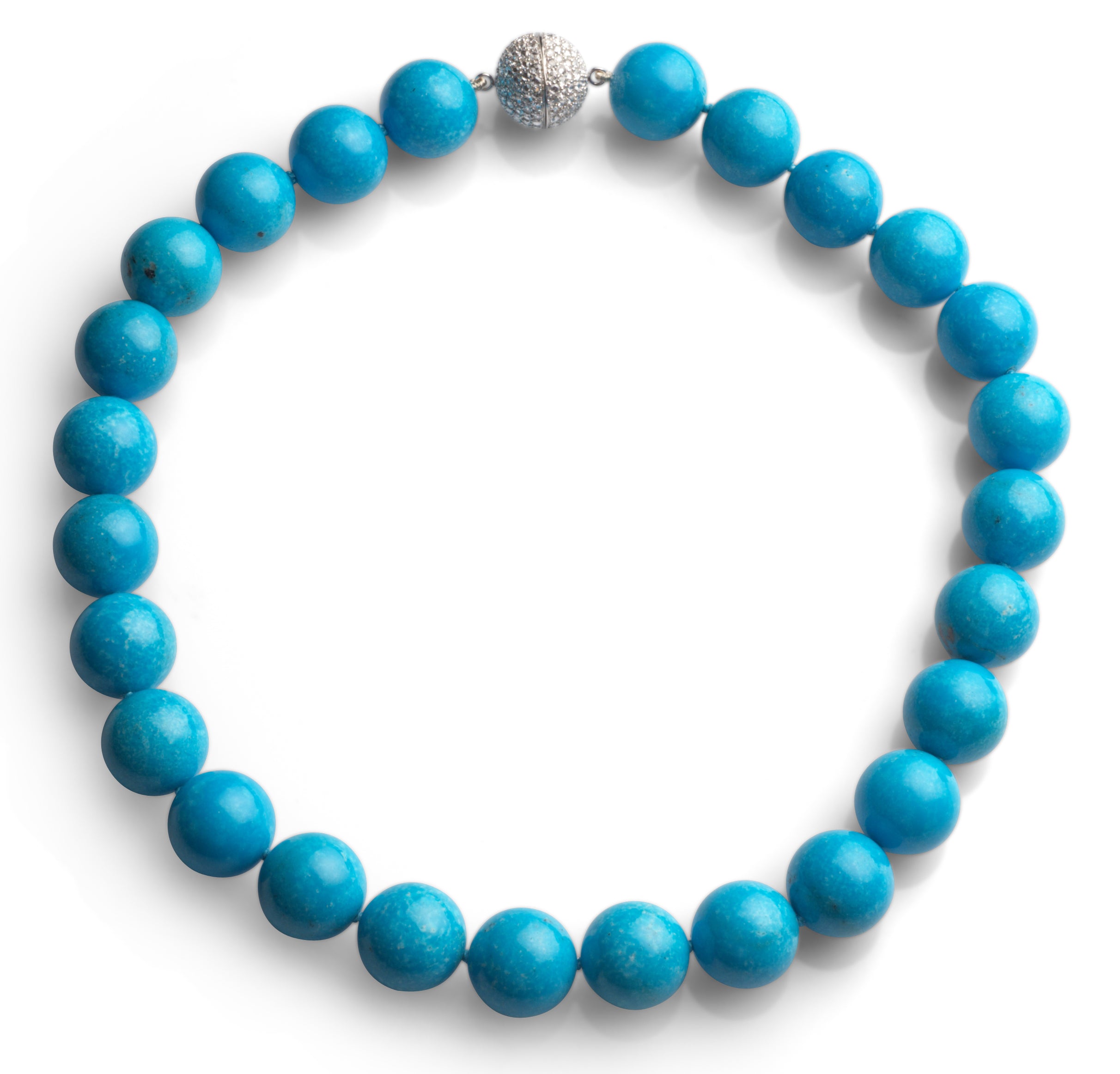 Necklace Blue Turquoise Globes
