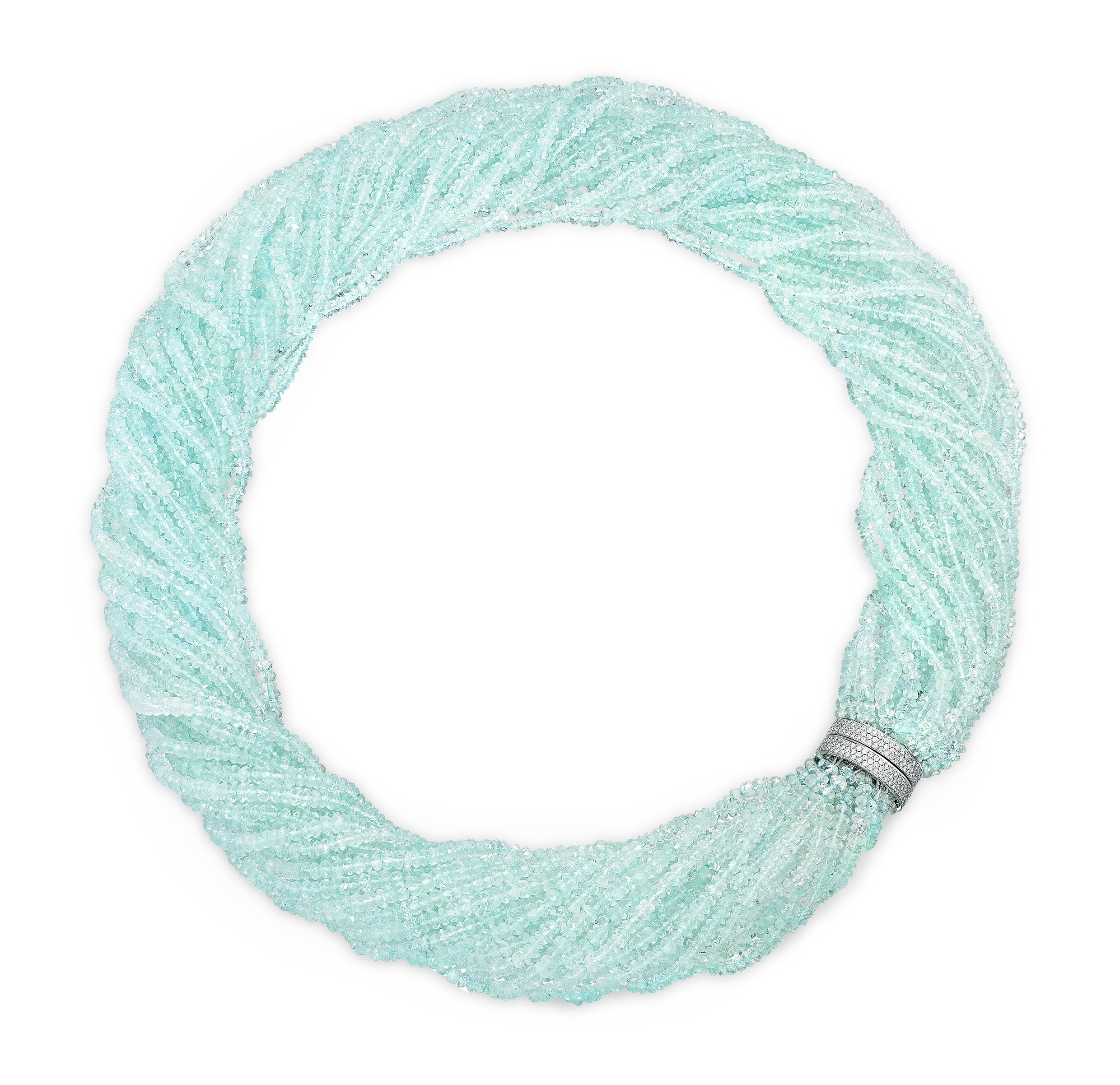 Necklace Aquamarine 23 Rows