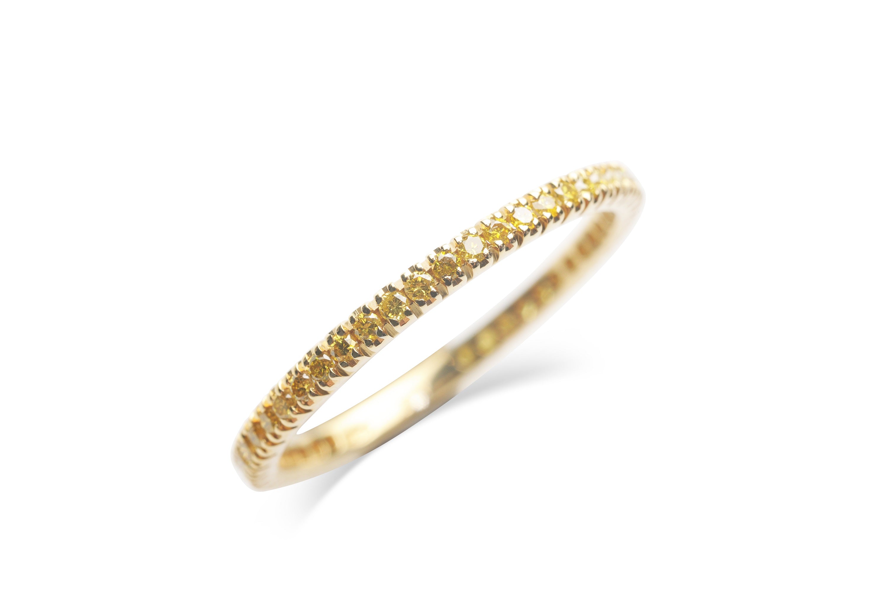 Ring Thin Eternity Yellow Diamond #53,5