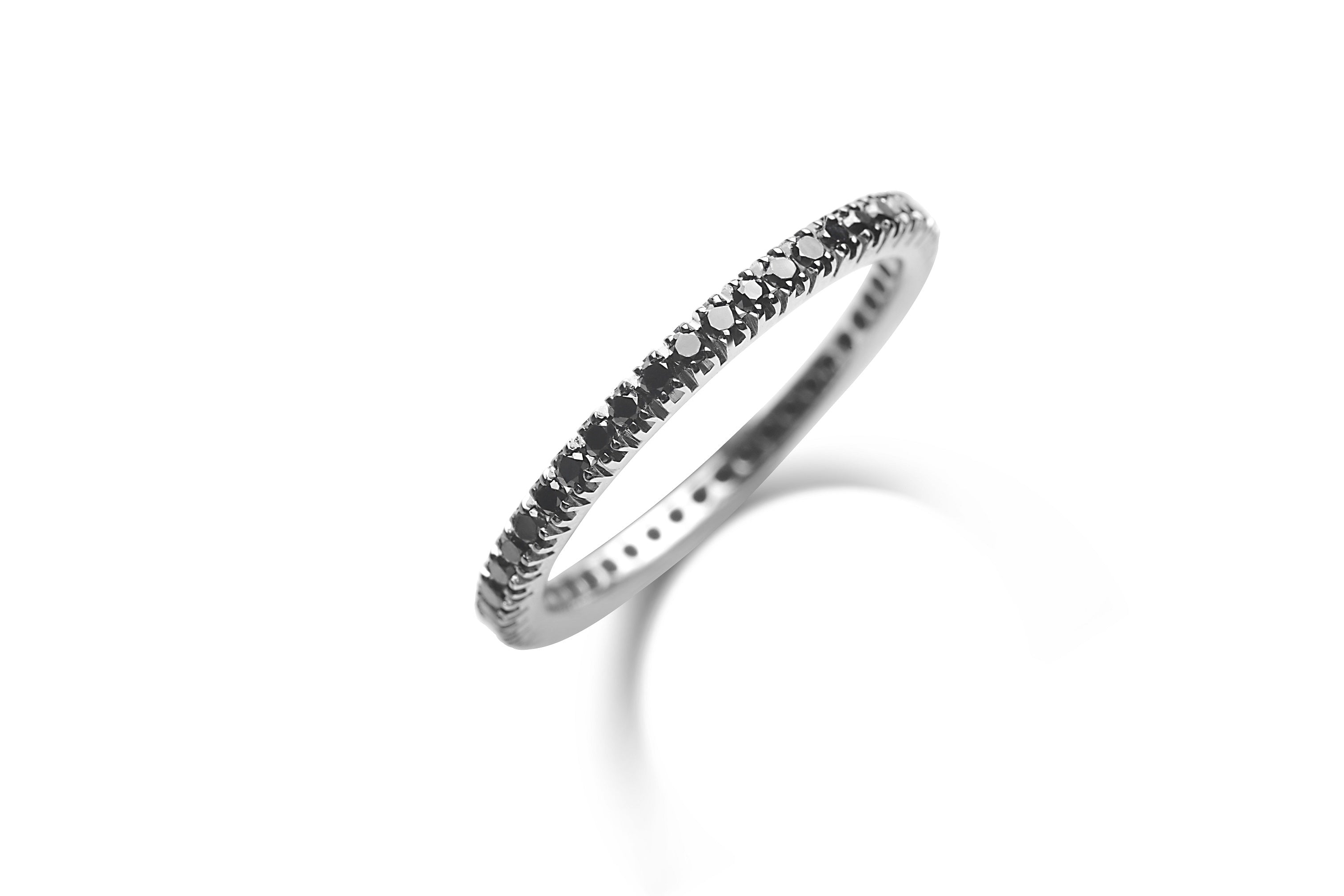 Ring Thin Eternity Black Diamond #56