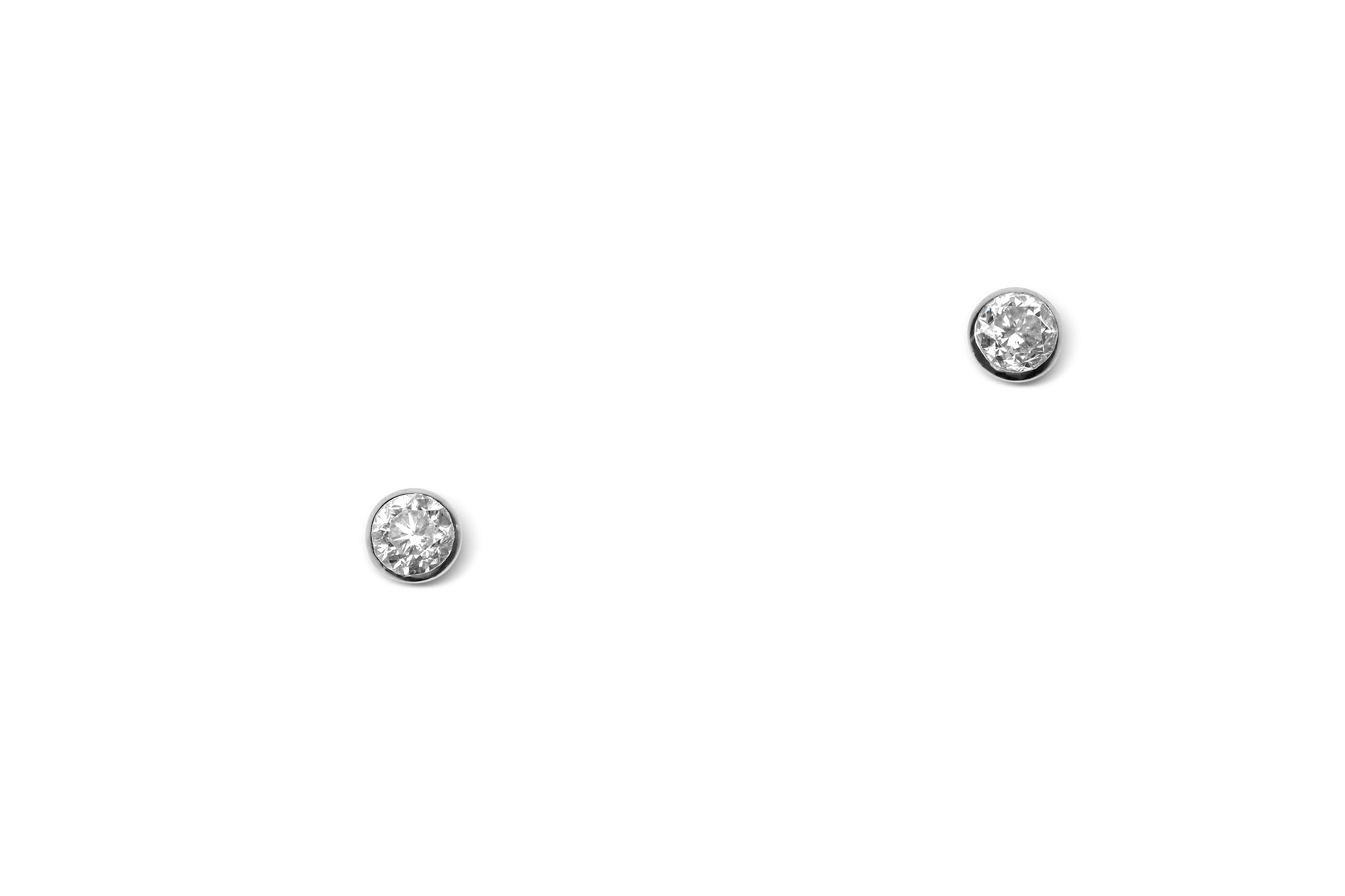 Earrings Solitaire Studs 1,00ct Diamond