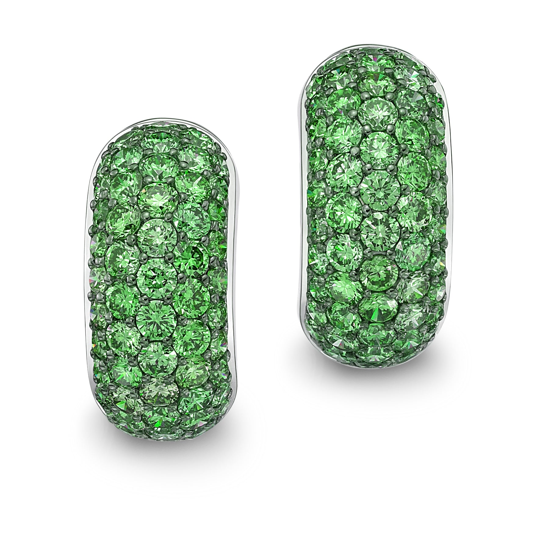 Earrings Pavé Wide Tsavorite