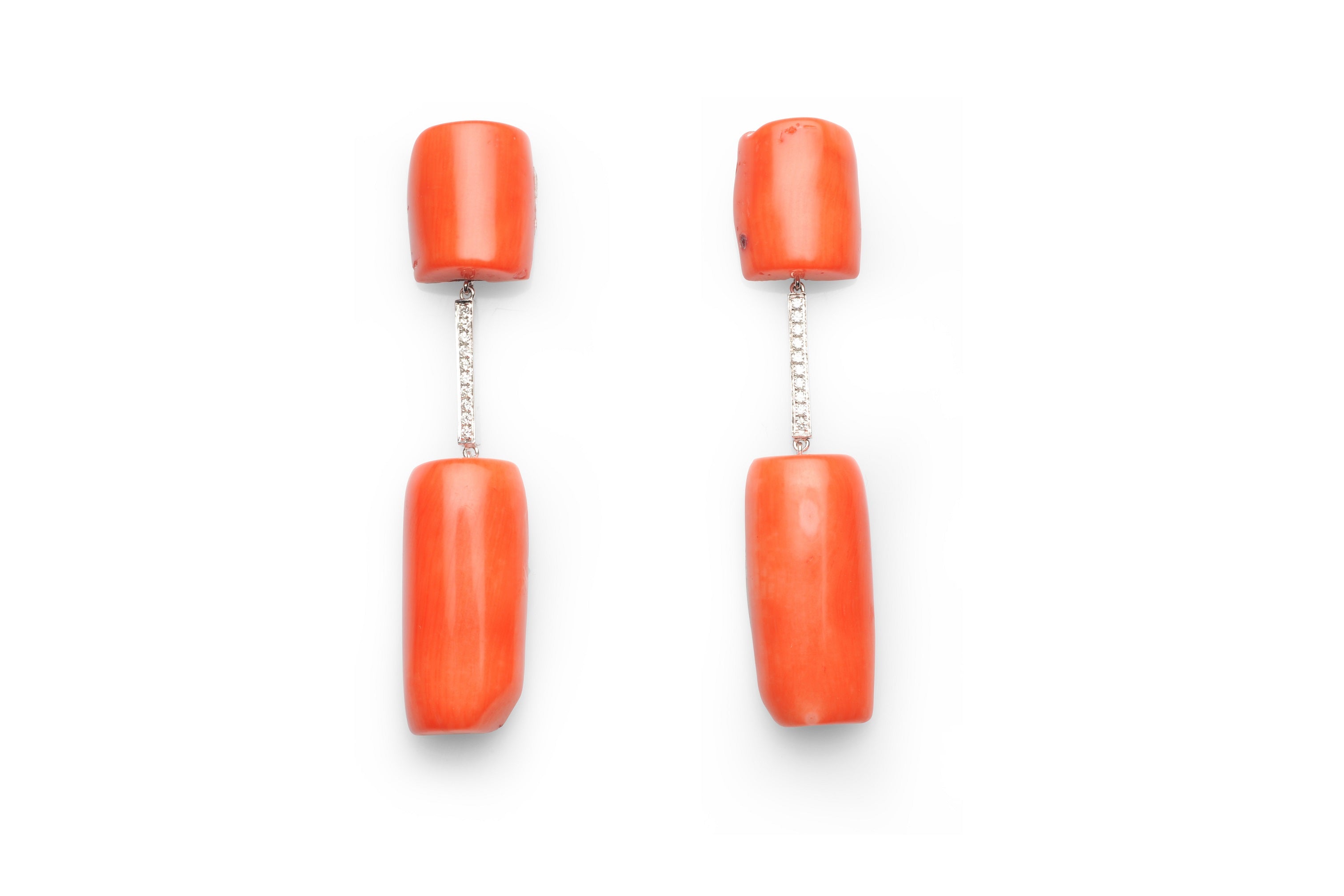 Earrings Barrel Coral