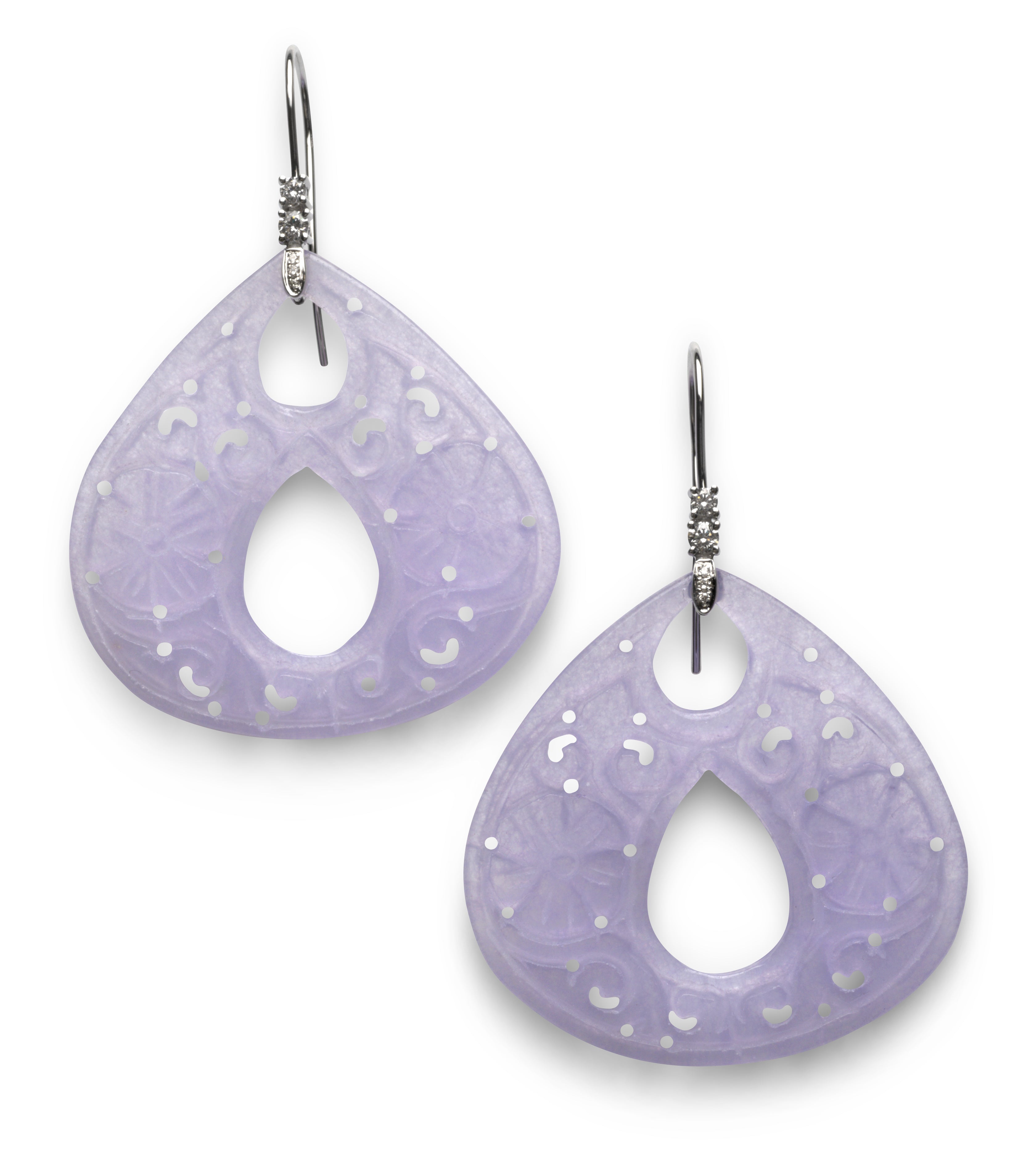 Earrings Ninette Lavender Jade