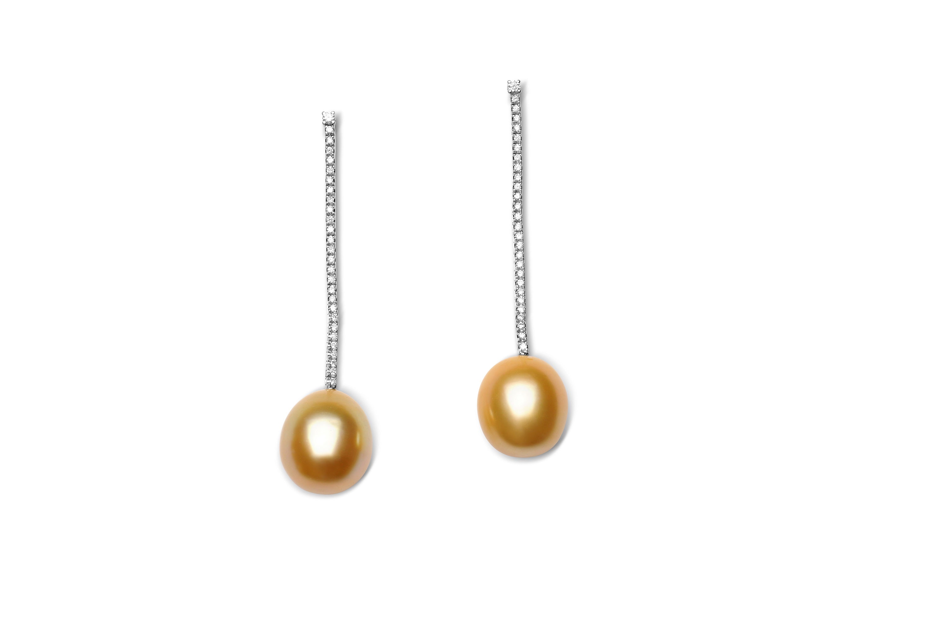 Earrings Yellow Pearl