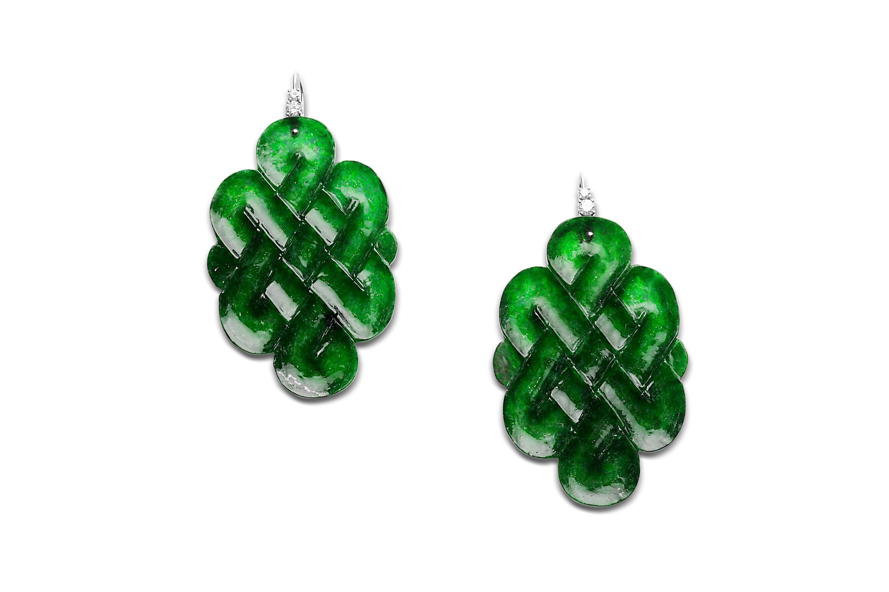 Earrings Ninette Green Jade