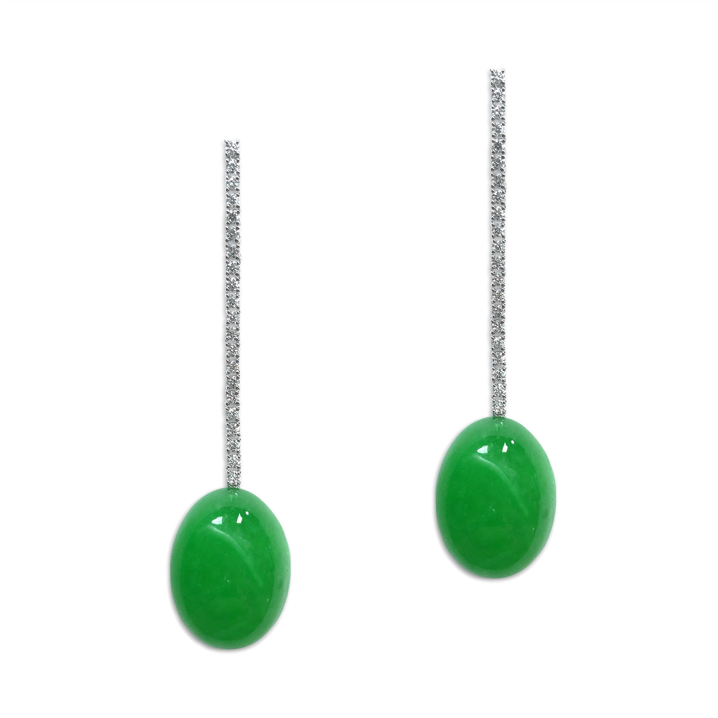 Earrings Orianne Green Jade