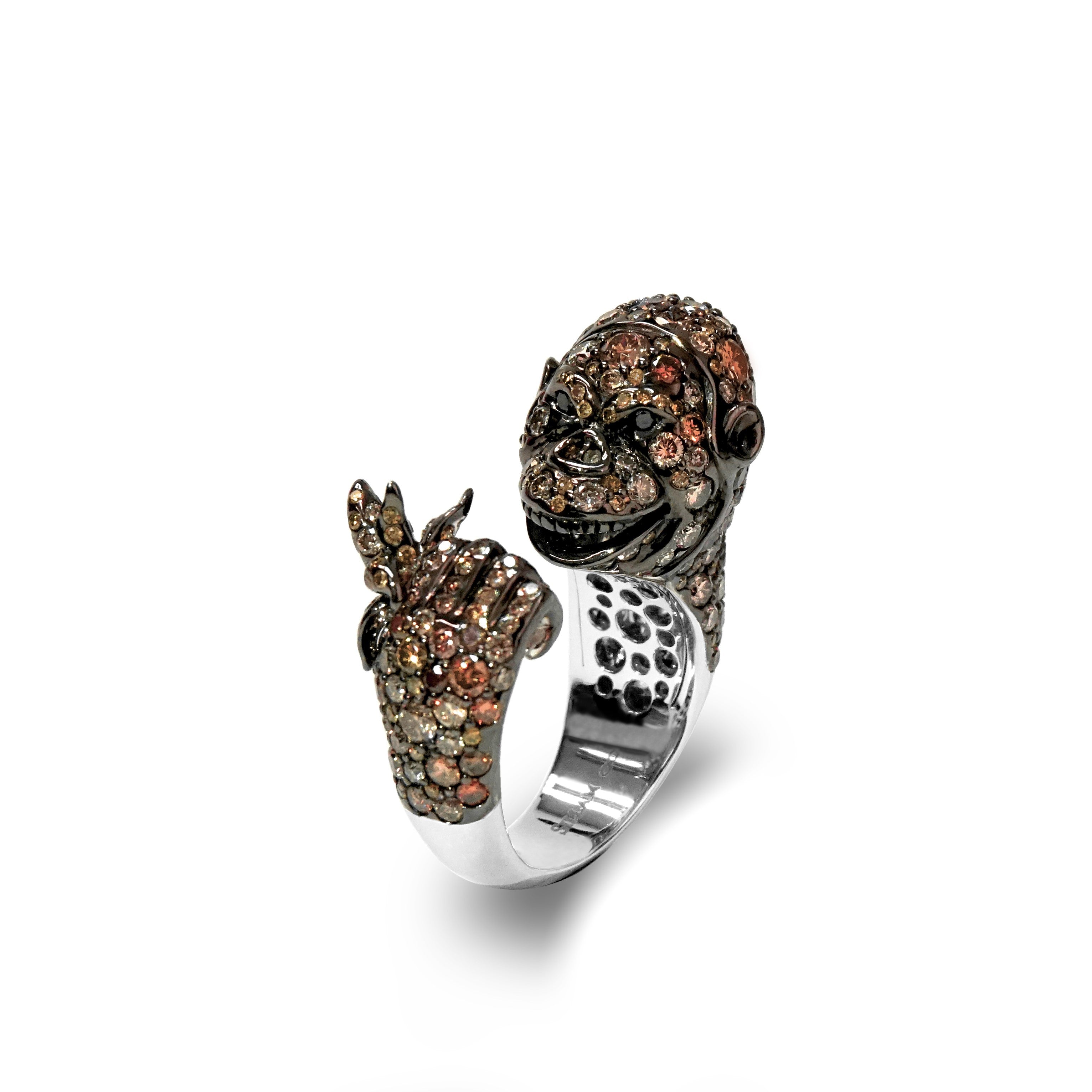 Ring Gorilla Brown Diamond #53