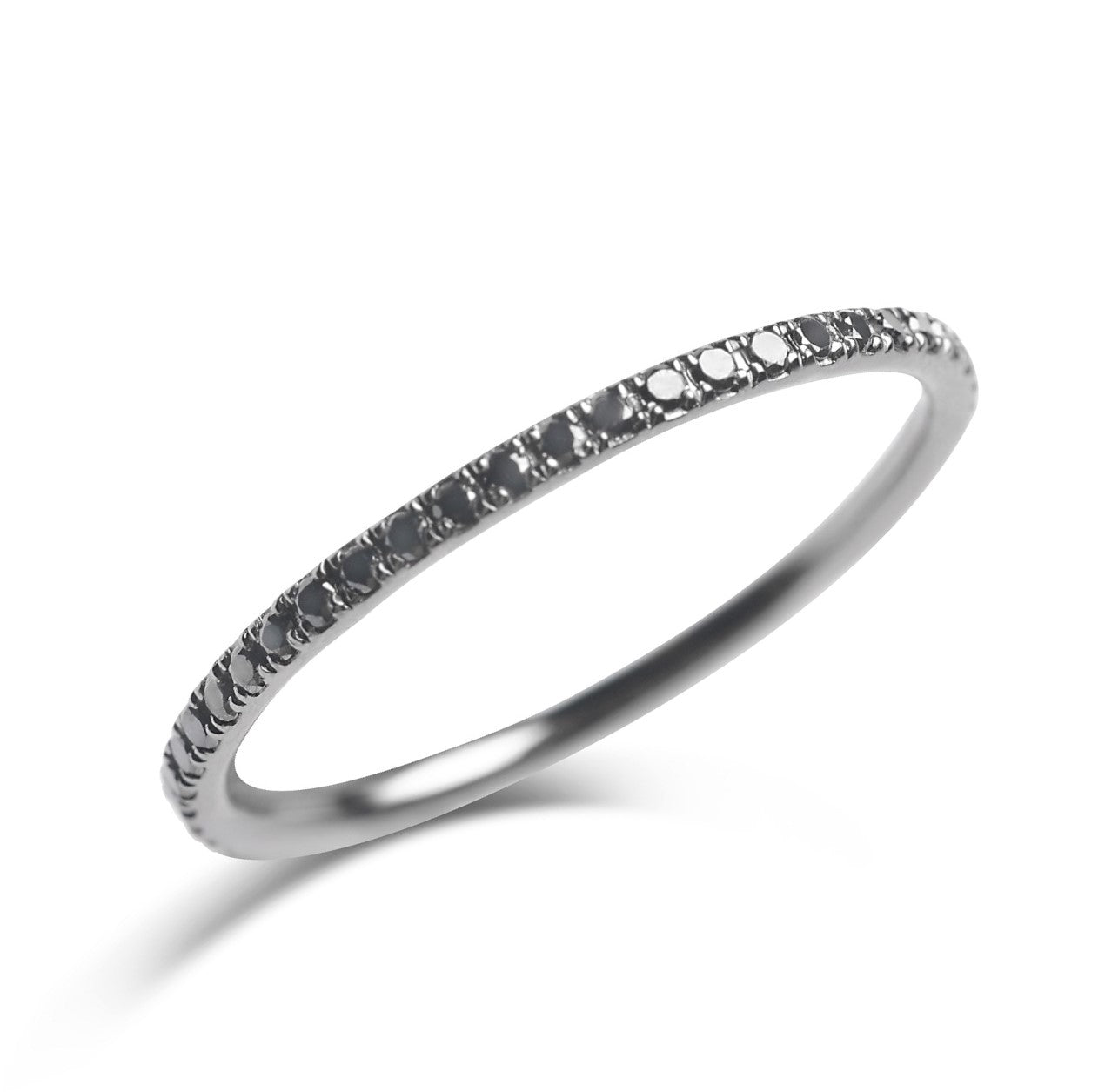Ring Extra Thin Eternity Black Diamond #54