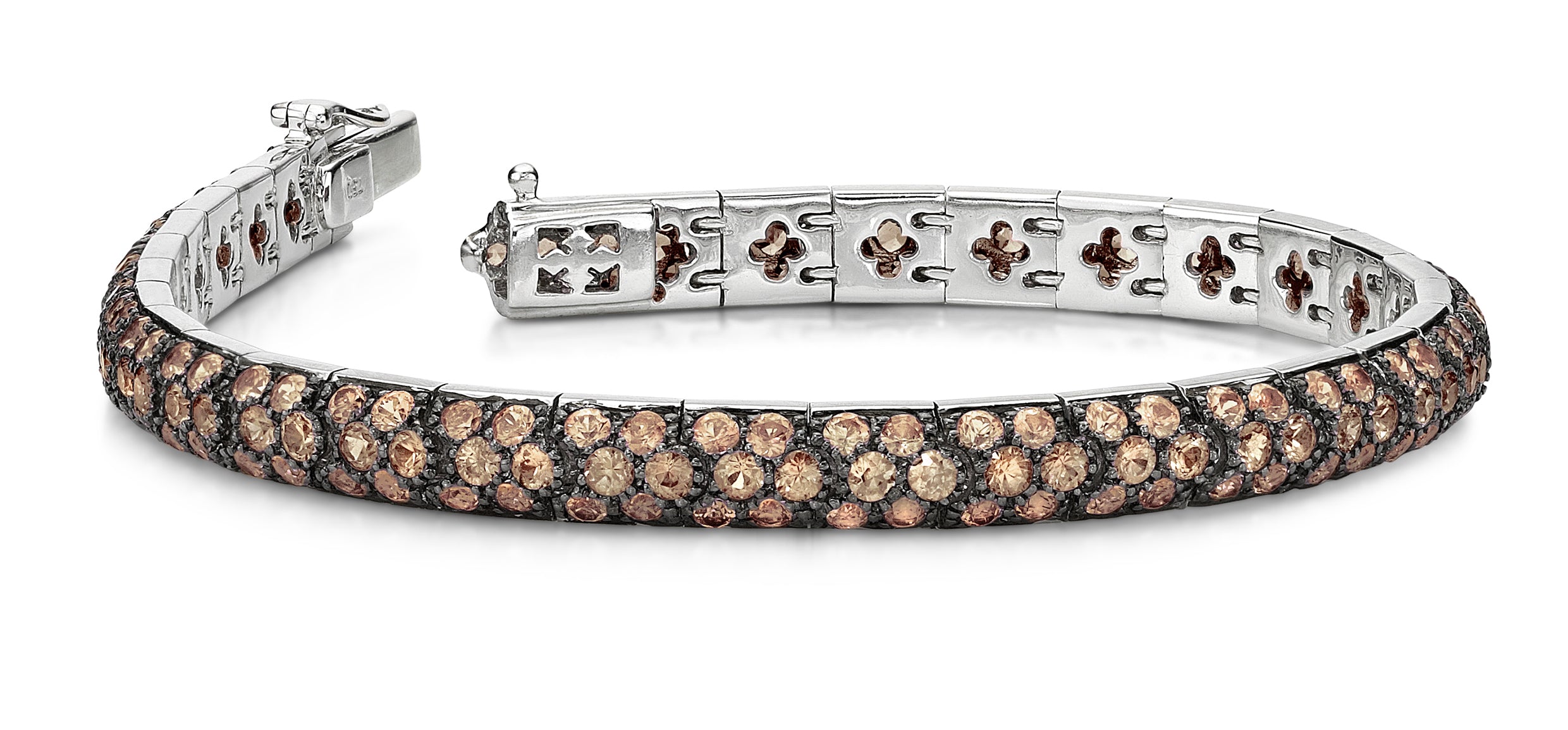 Bracelet Curved Pavé Brown Diamond