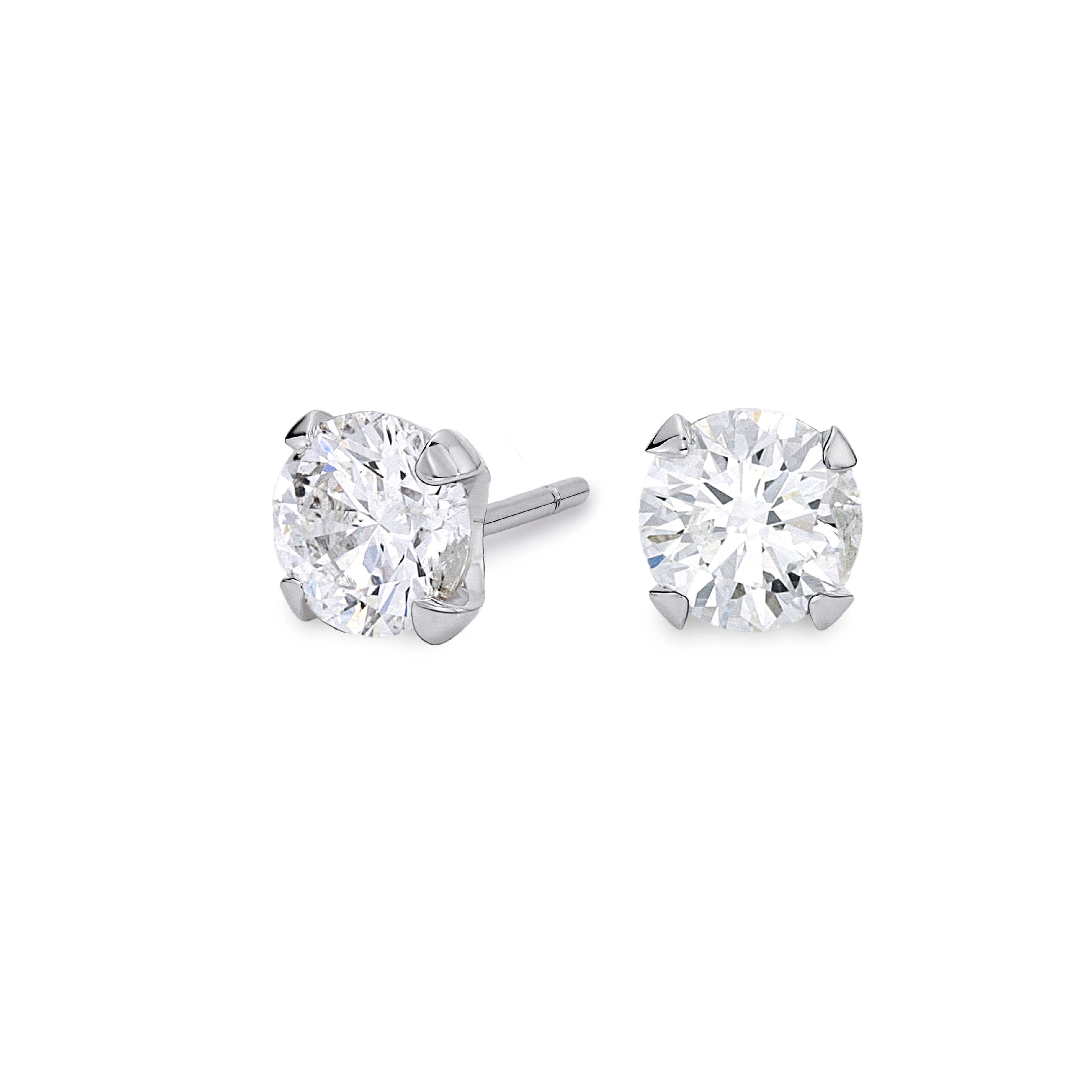 Earrings Solitaire Studs 0,70ct Diamond