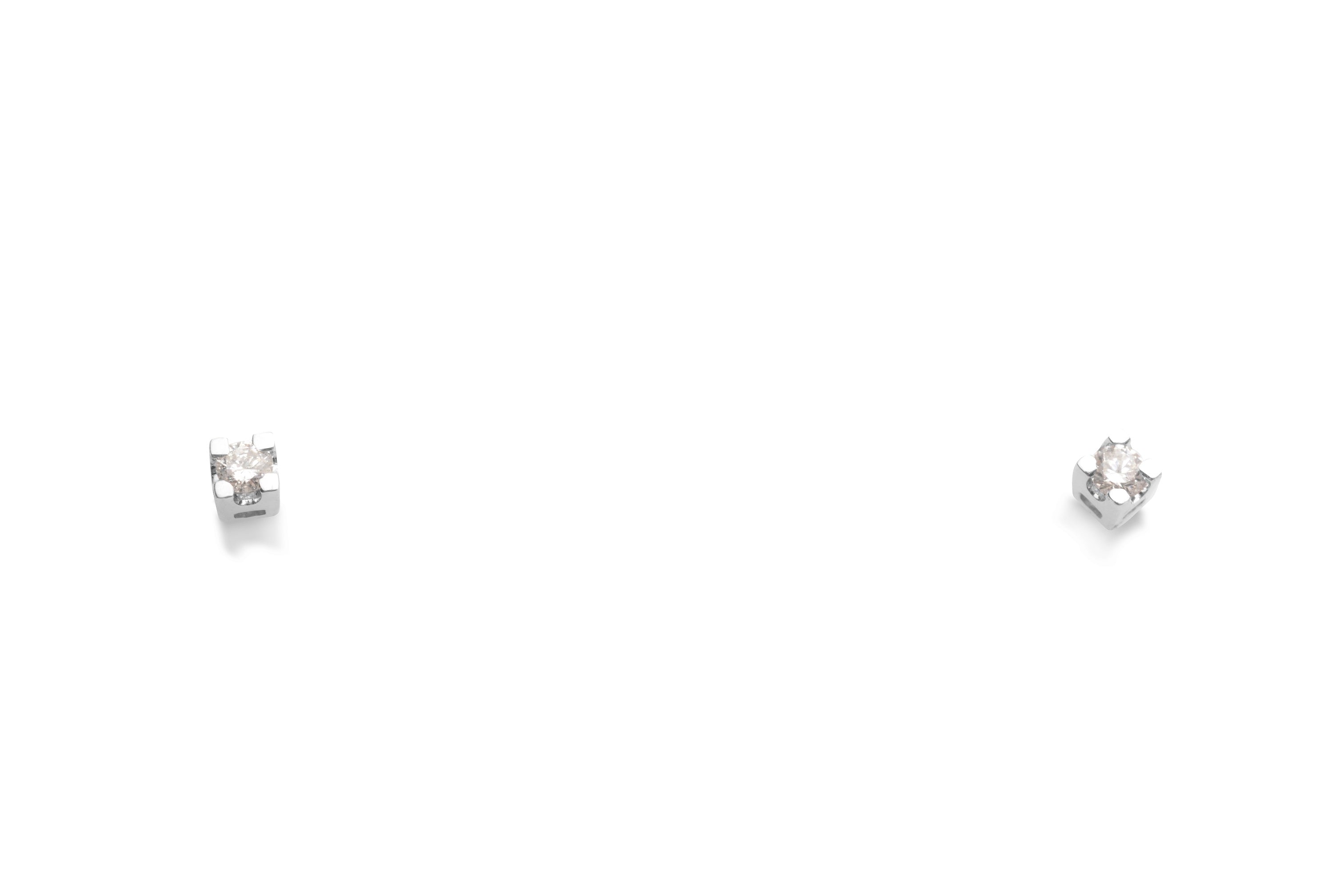 Earrings Solitaire Studs 0,035ct Diamond
