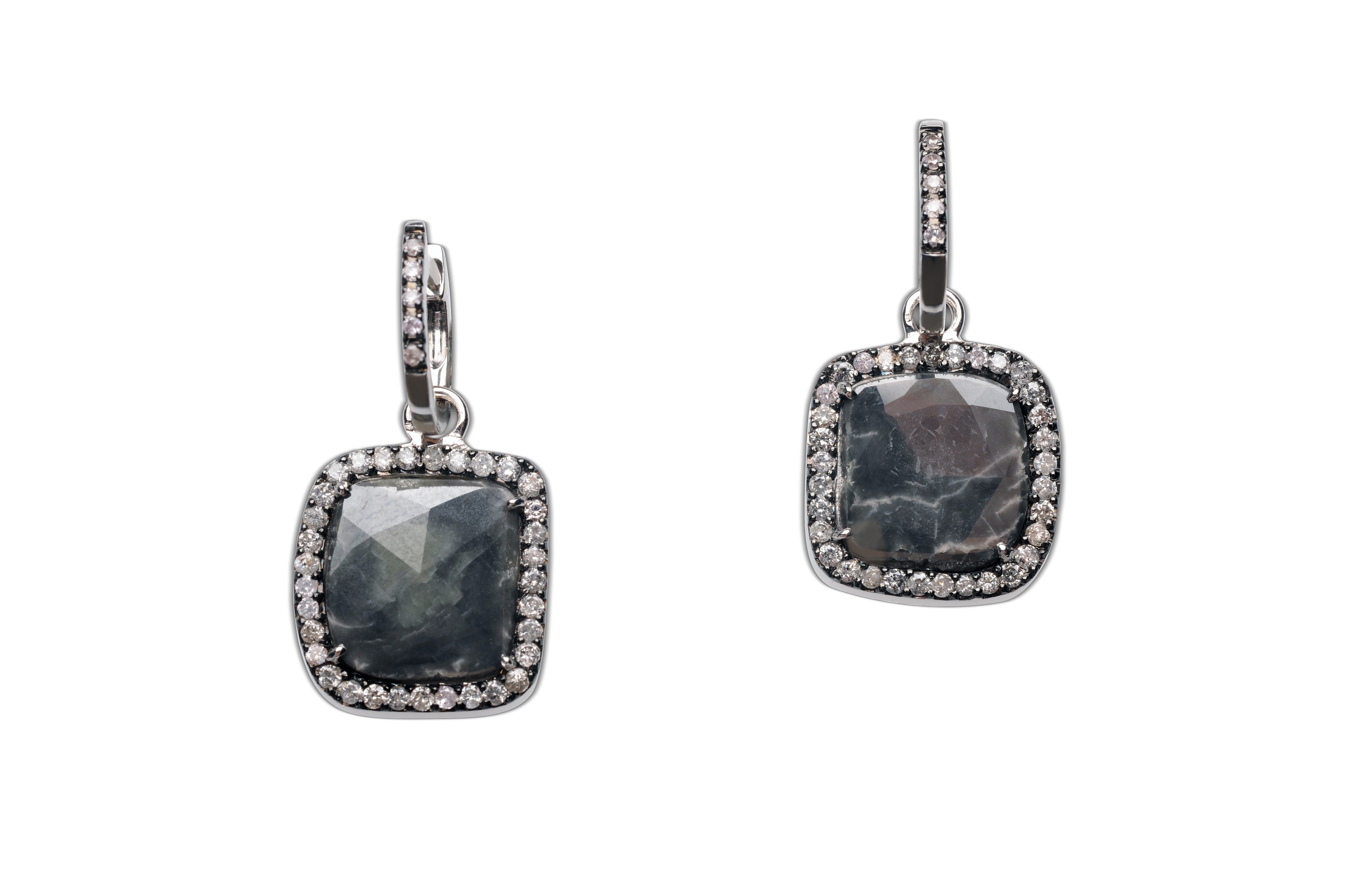 Earrings Lilou Cushion Raw Diamond