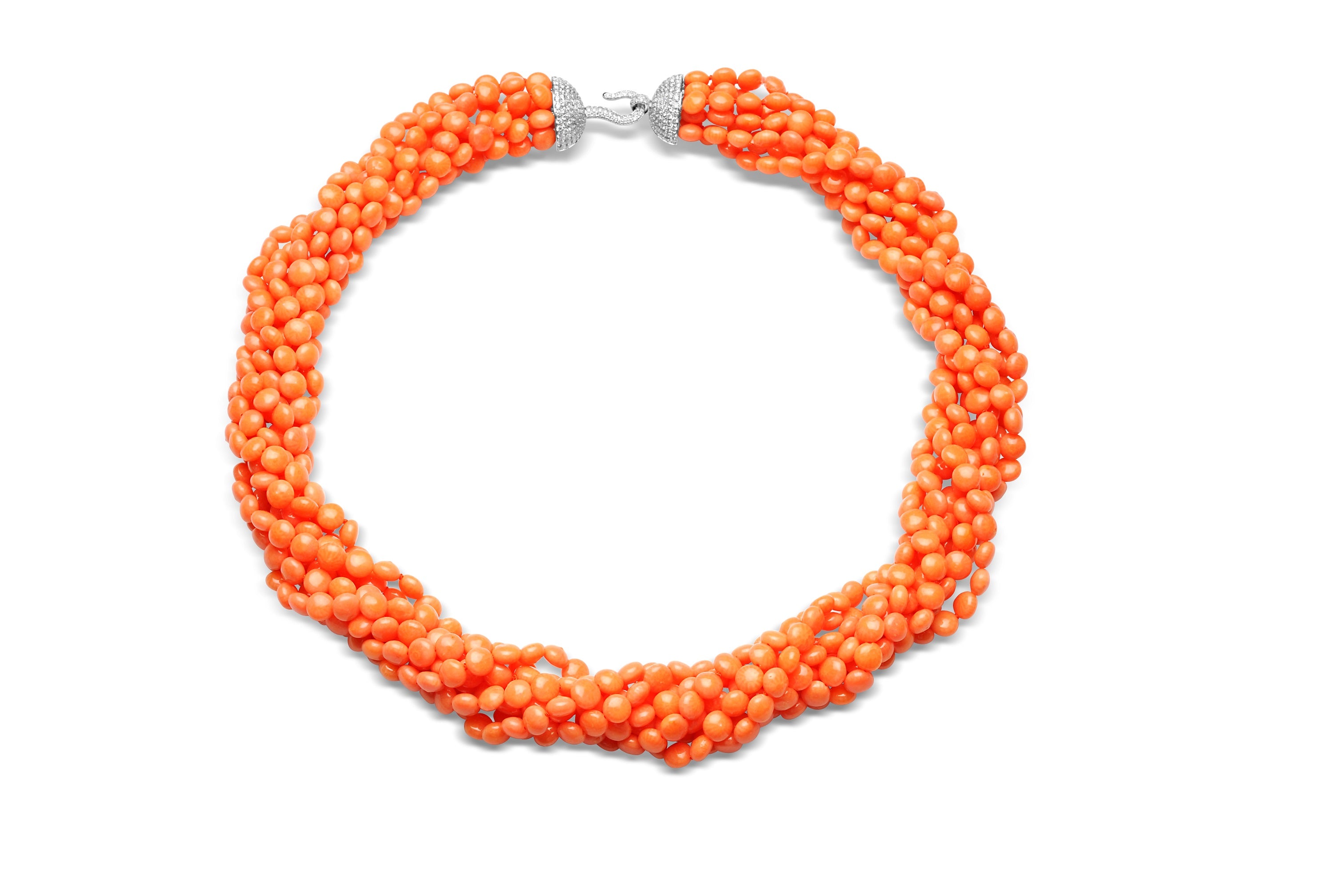 Necklace Coral 8 Rows