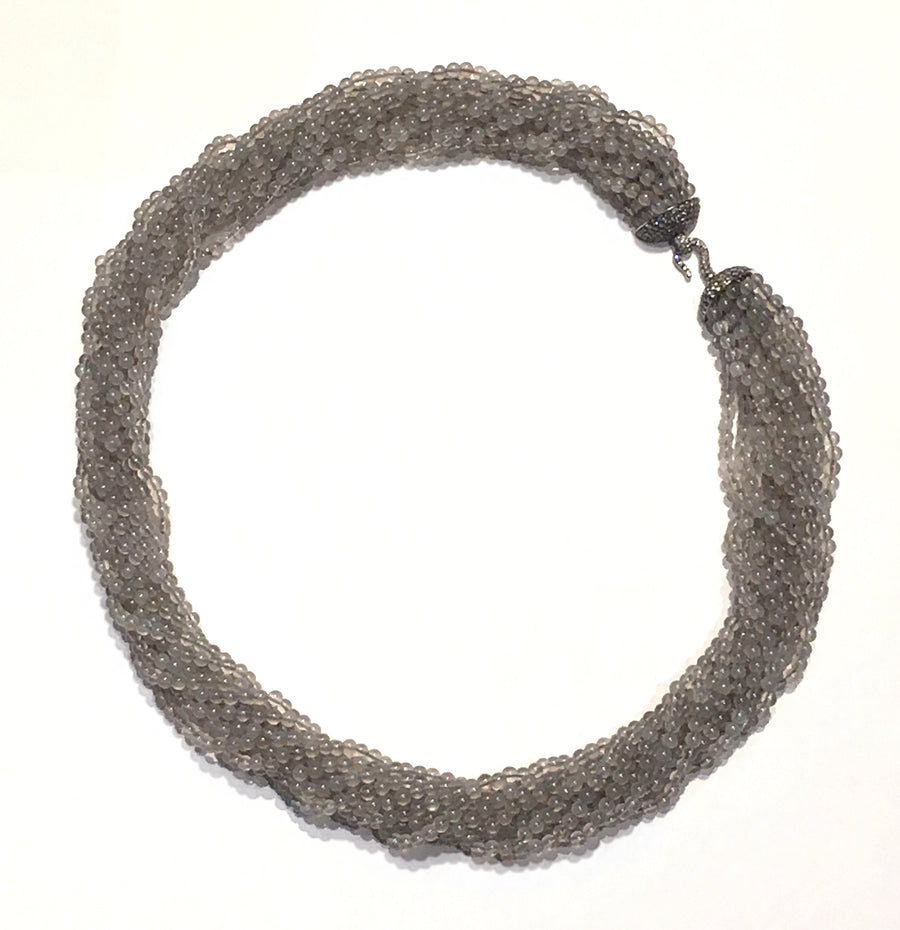 Necklace Grey Agate 13 Rows