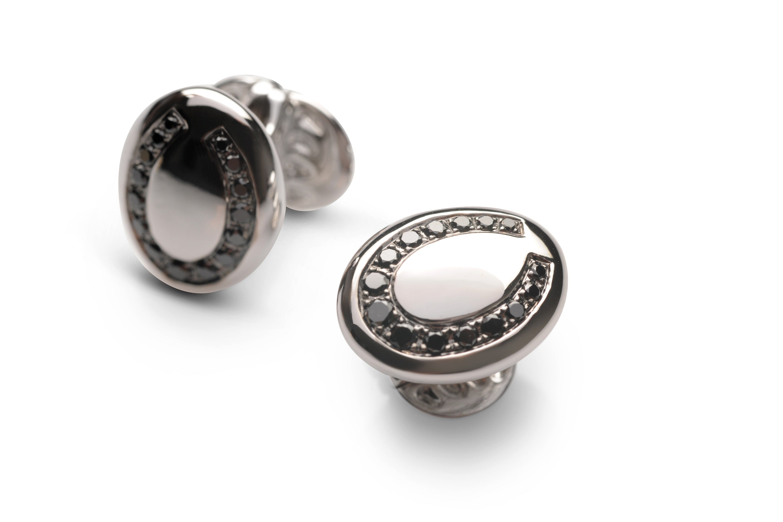 Cufflinks Horseshoe Black Diamond
