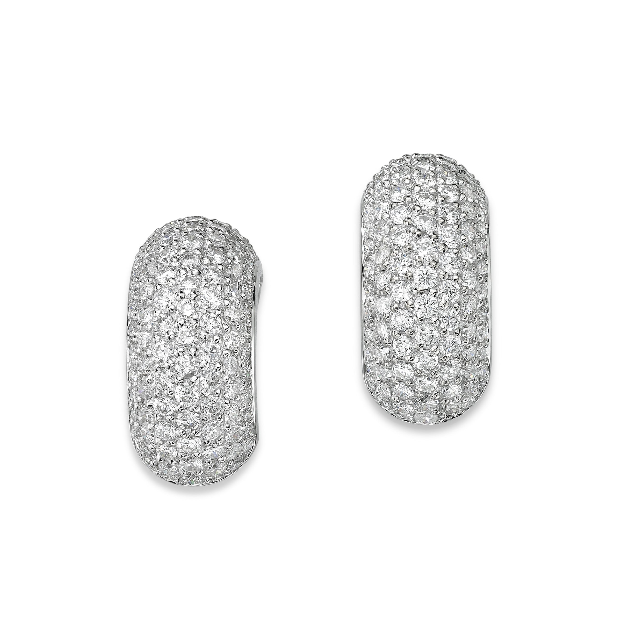 Earrings Pavé Wide Diamond