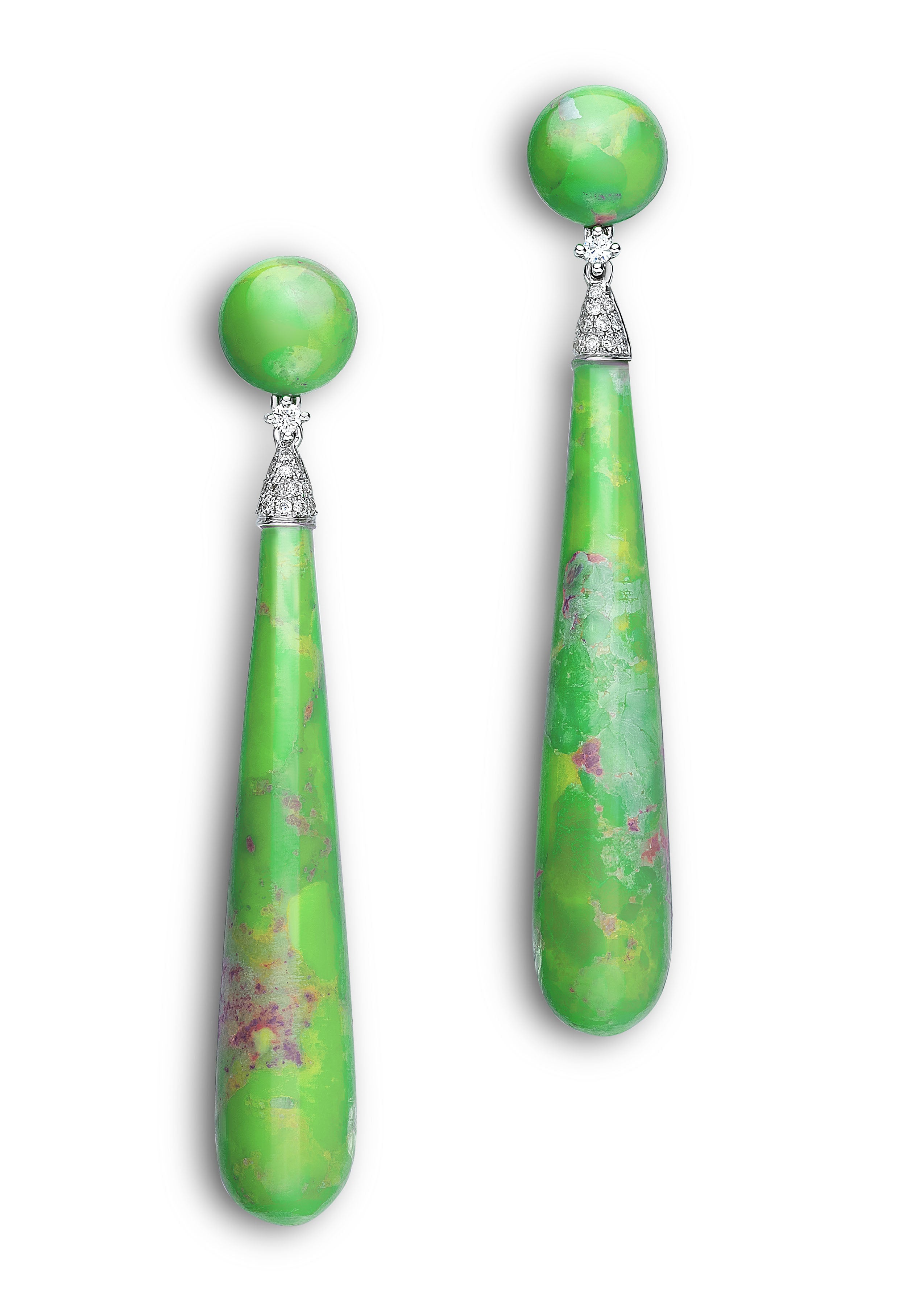 Earrings Minoo Green Turquoise