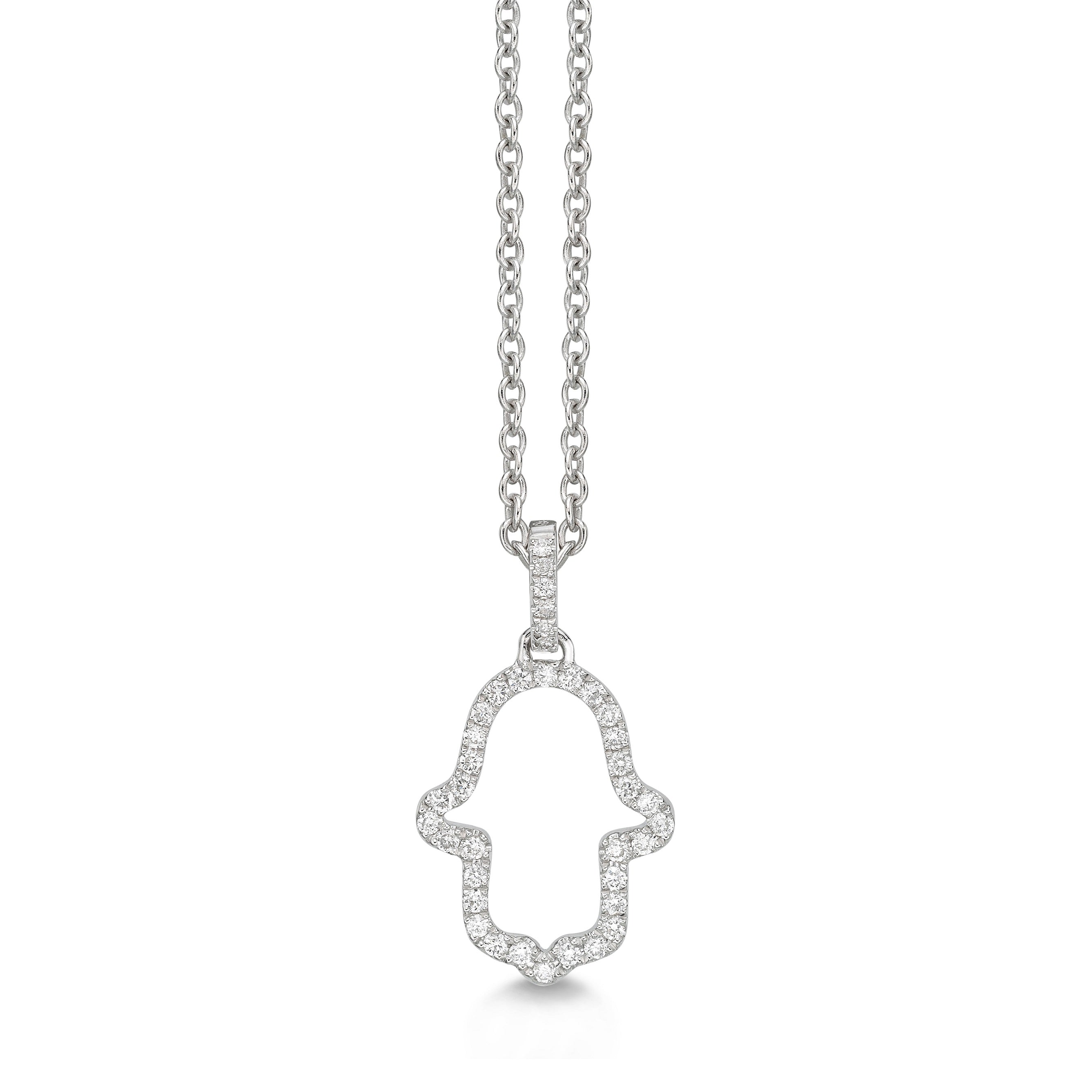 Pendant Fatima Hand Small Diamond