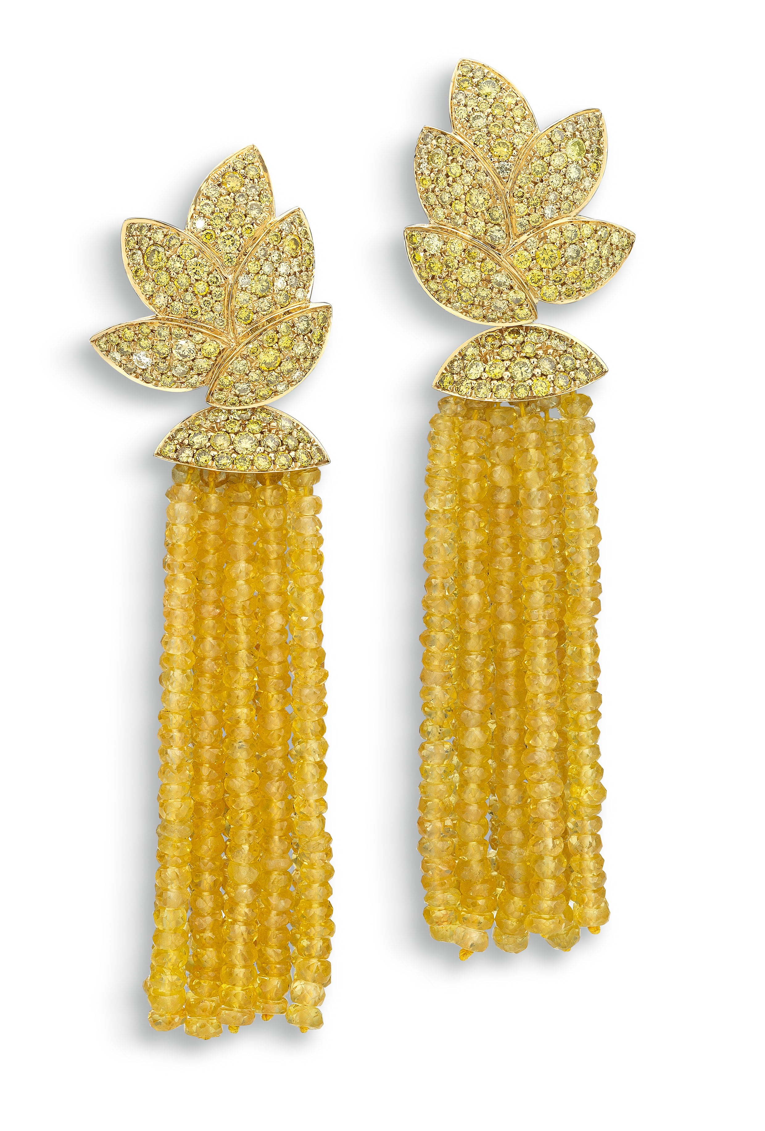 Earrings Nathalie Yellow Diamond Top Part