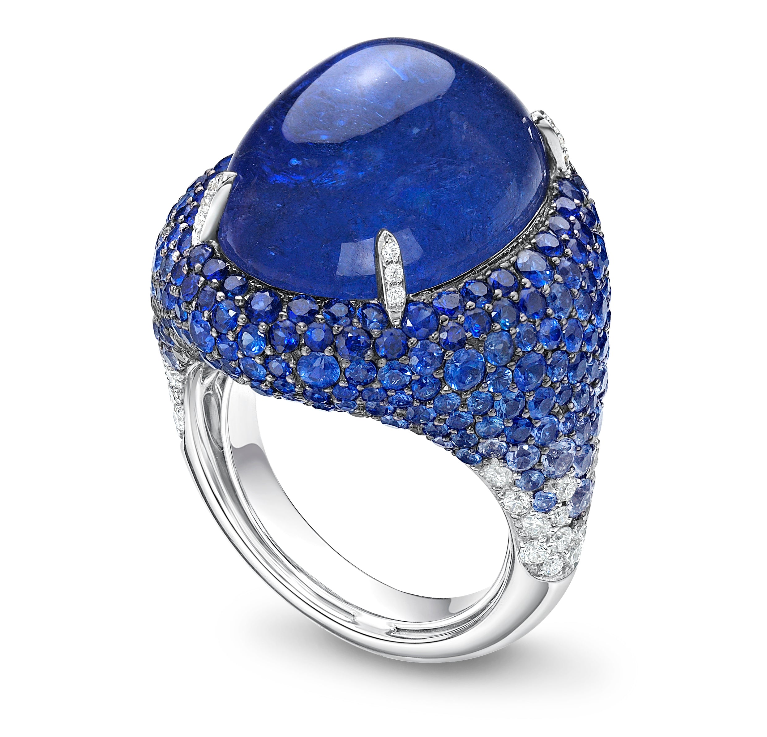 Ring Blue Moon Bloom Tanzanite #54
