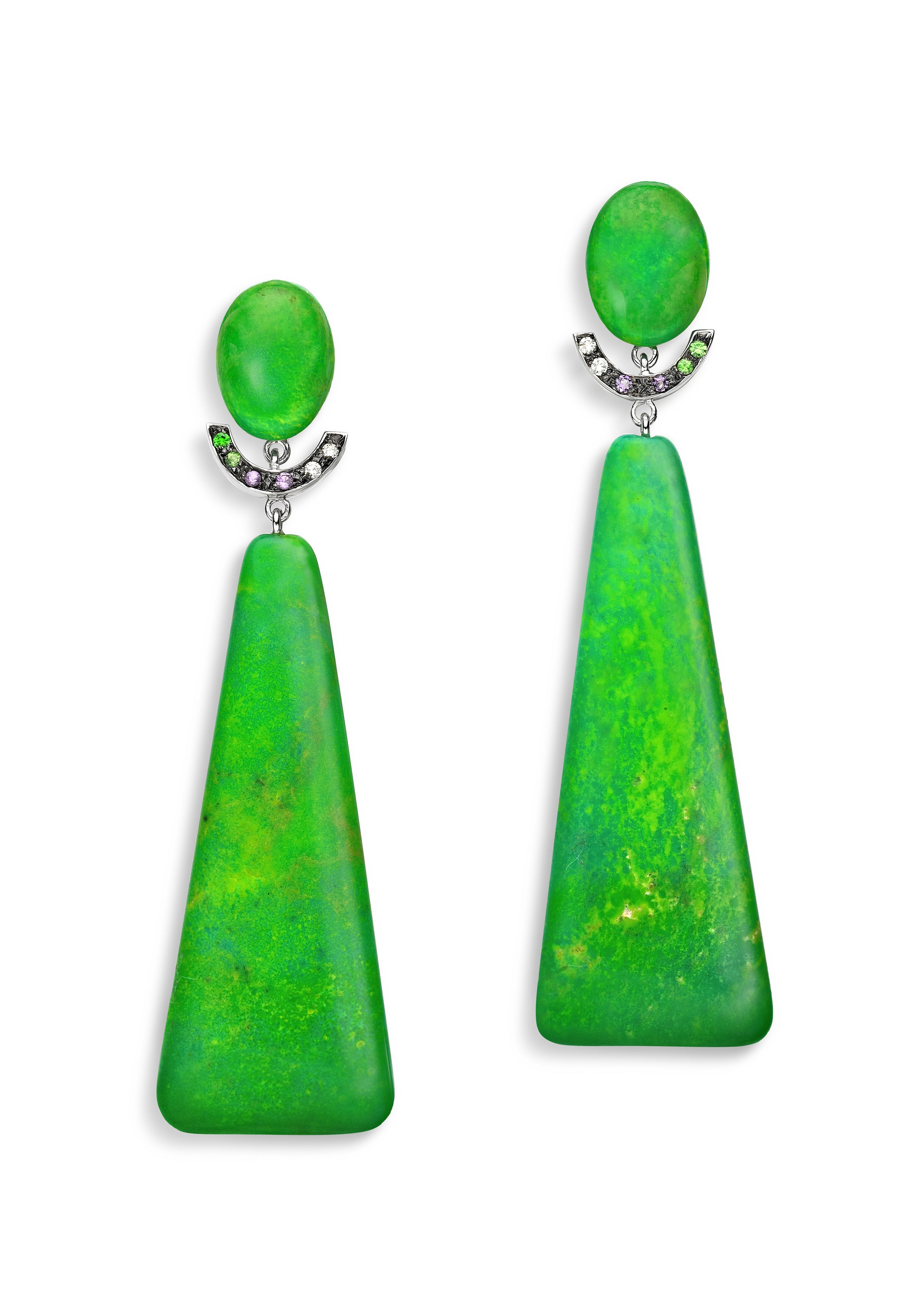 Earrings Summer Breeze Green Turquoise